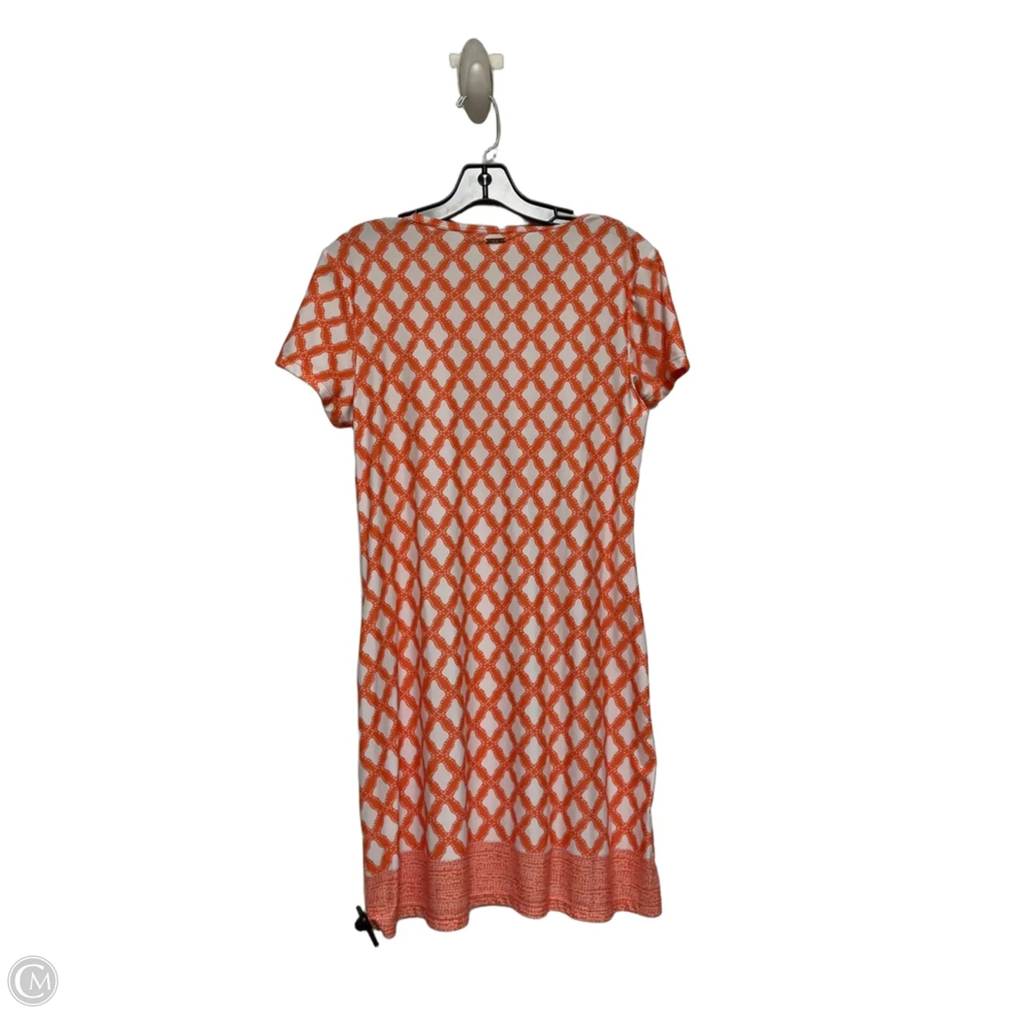 Dress Casual Short By Cabana Life In Orange & White, Size: S