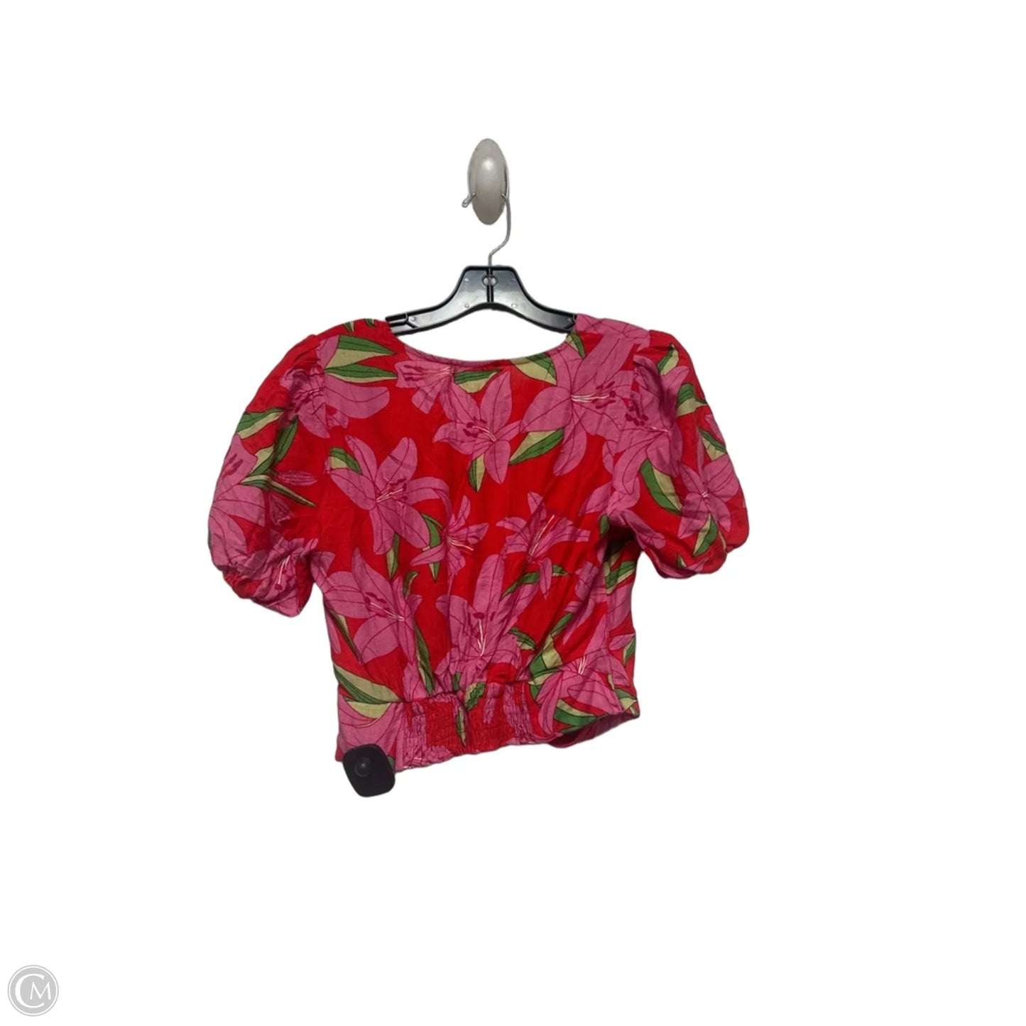 Top Short Sleeve By Lulumari In Pink & Red, Size: S