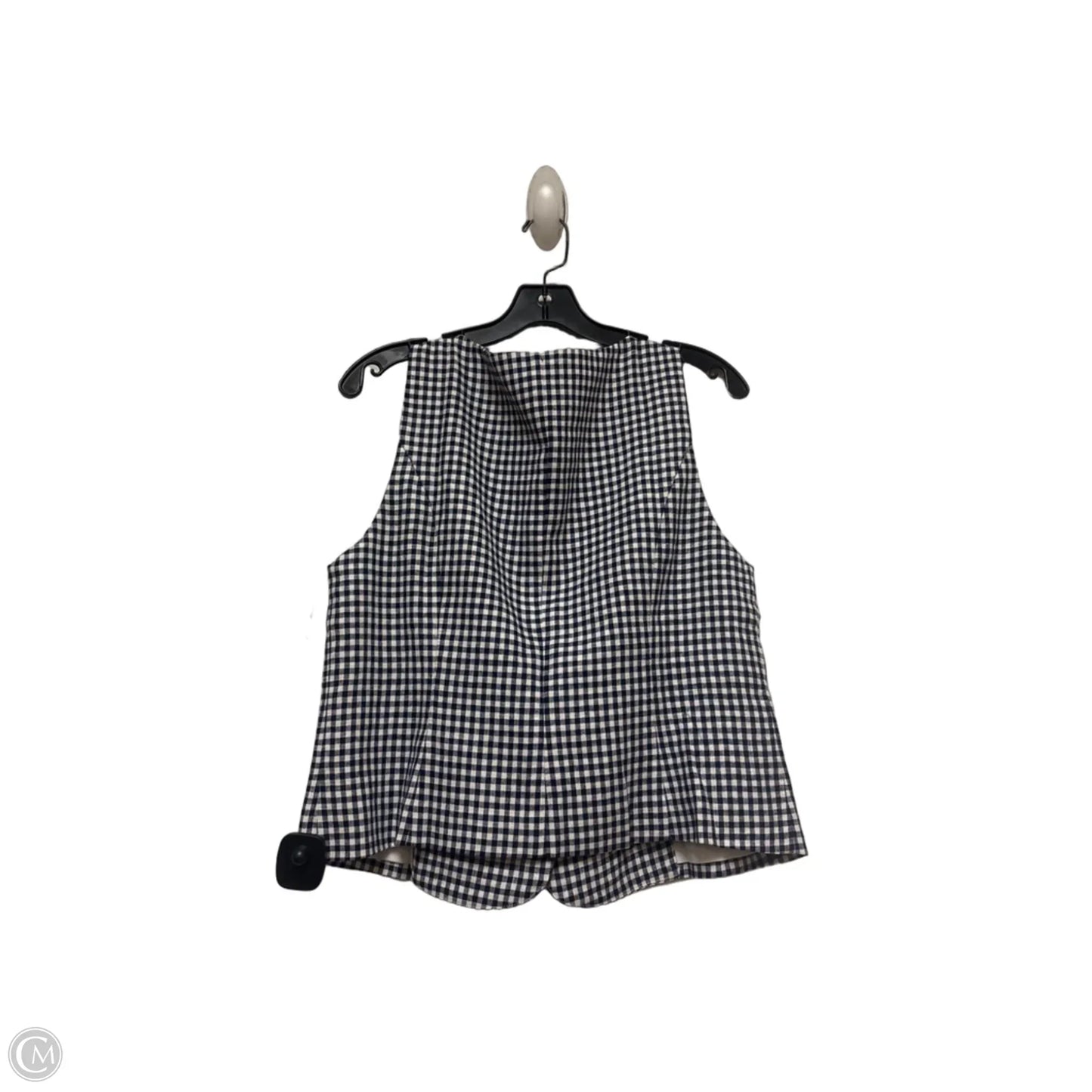 Top Sleeveless By J. Crew In Checkered Pattern, Size: L