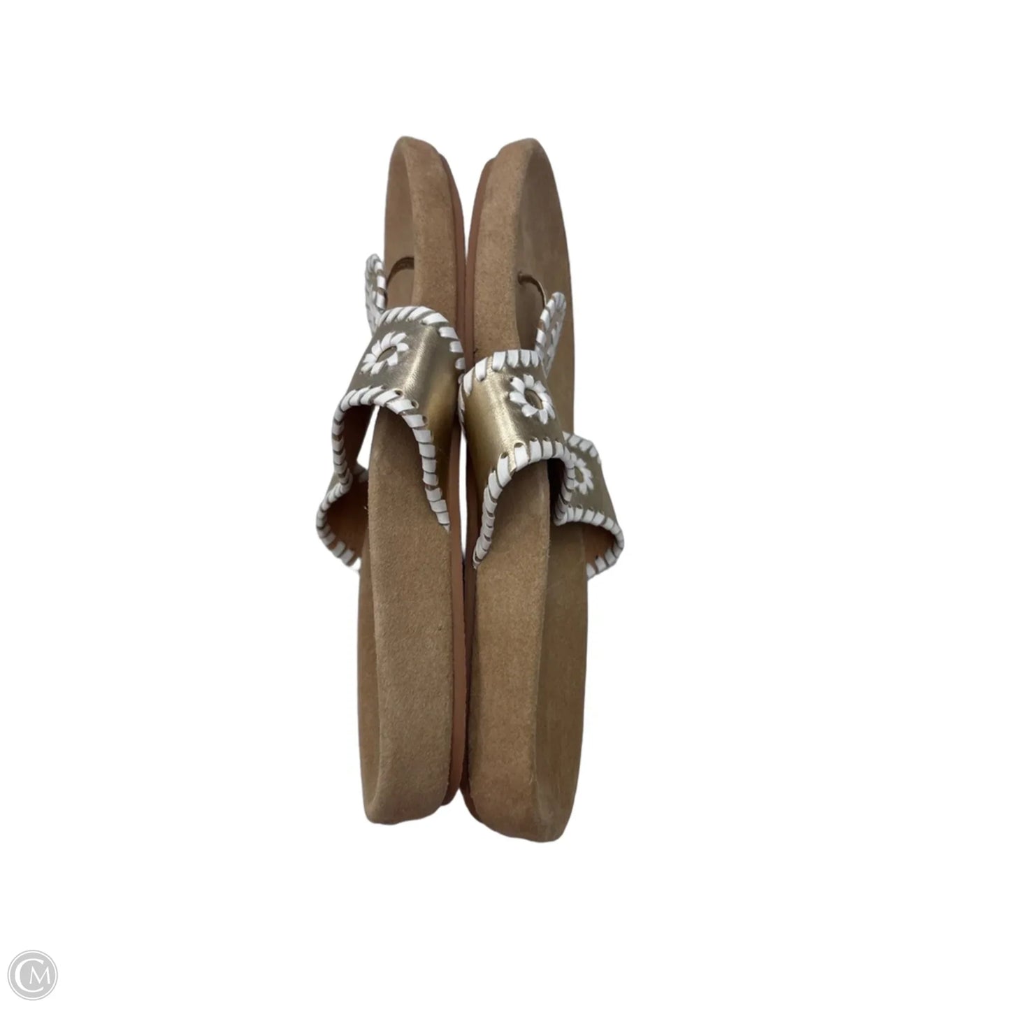 Sandals Flats By Jack Rogers In Gold & Tan, Size: 8