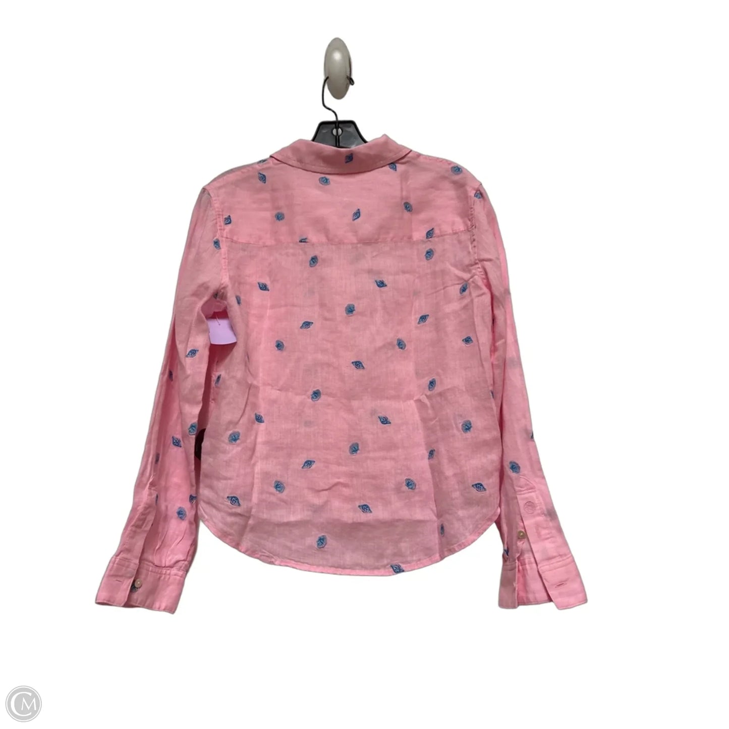 Top Long Sleeve Designer By Lilly Pulitzer In Blue & Pink, Size: S