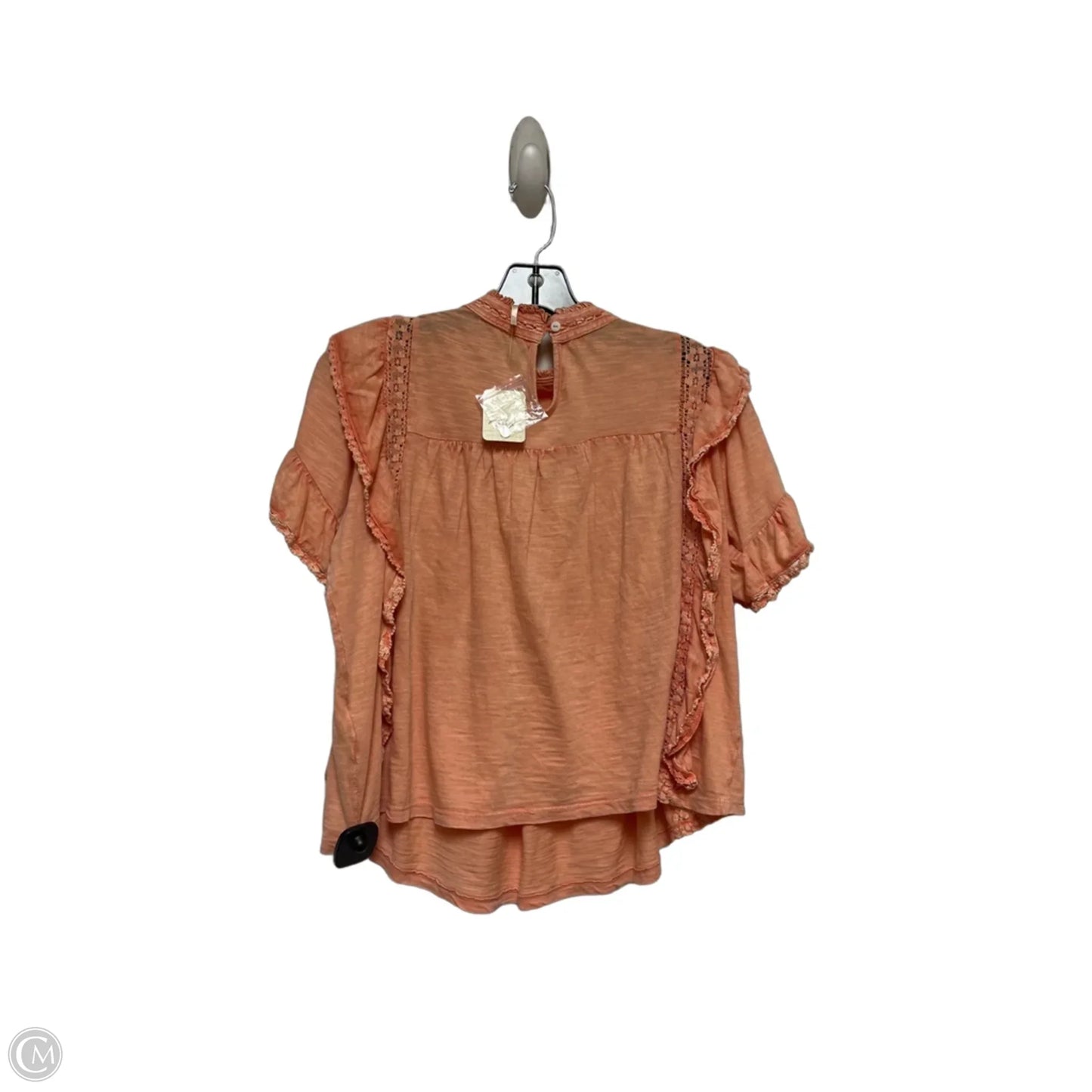 Top Short Sleeve By Free People In Orange, Size: Xs