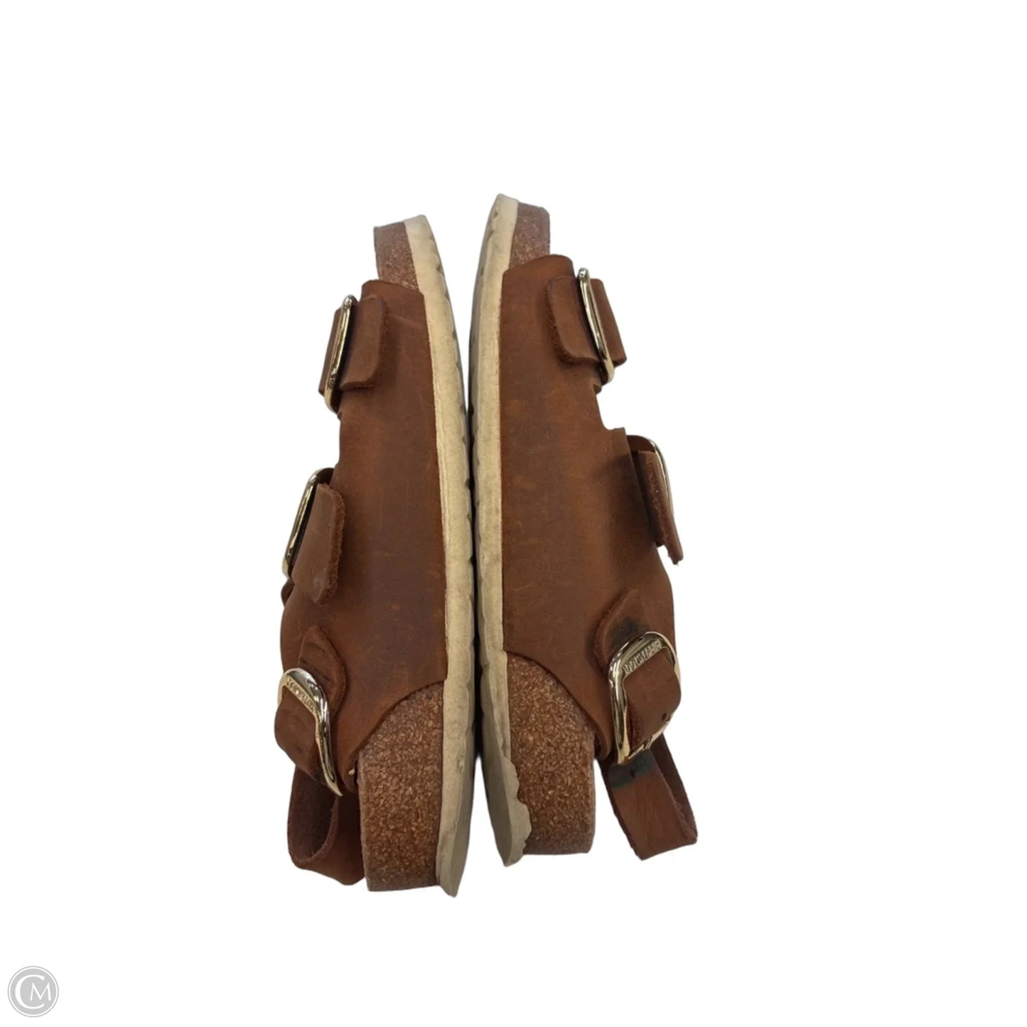 Sandals Flats By Birkenstock In Brown, Size: 9