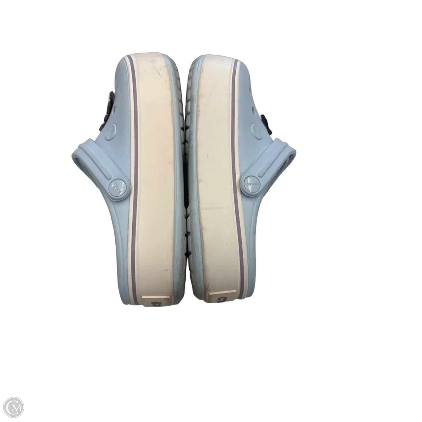 Shoes Flats By Crocs In Blue, Size: 7