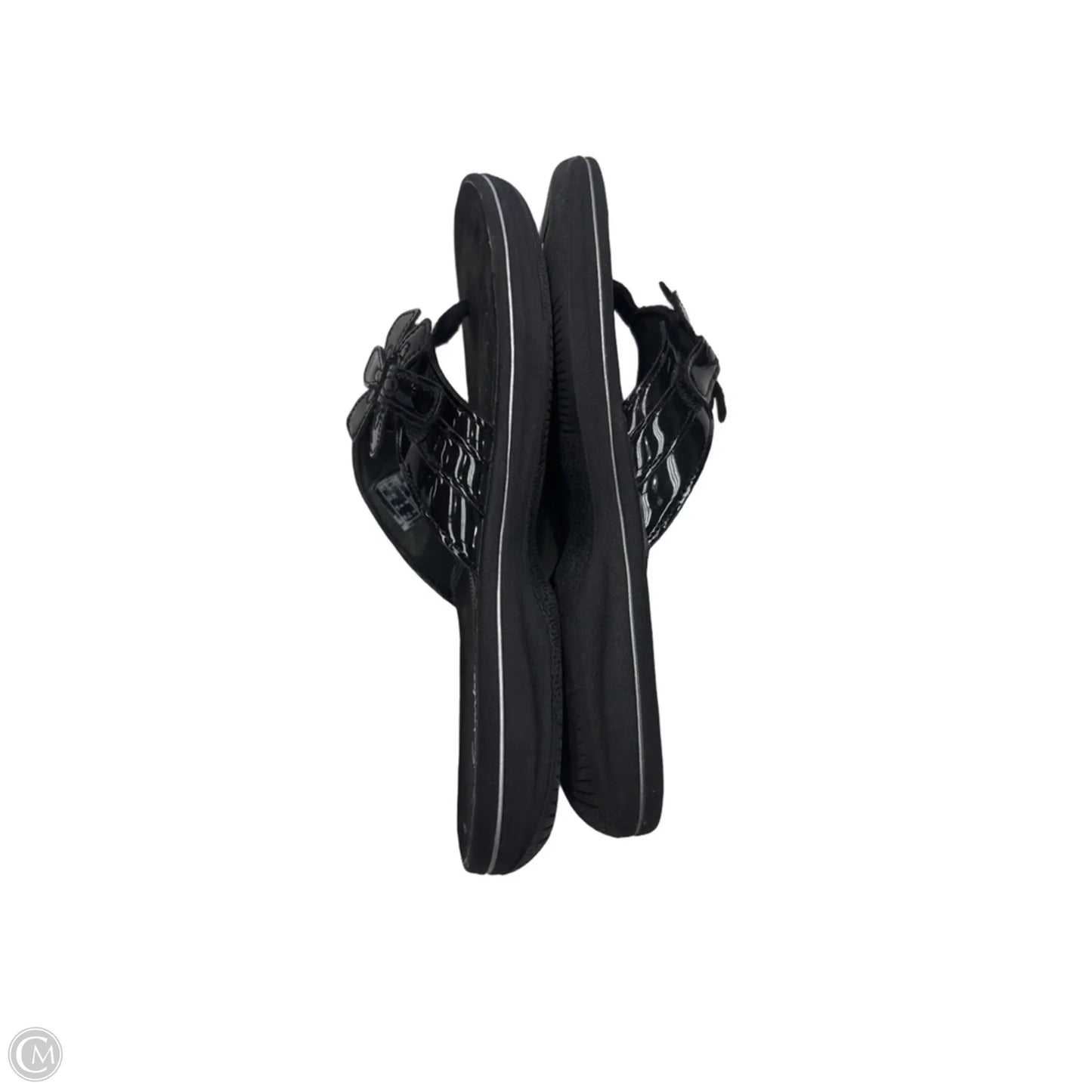Sandals Flats By Clarks In Black, Size: 8
