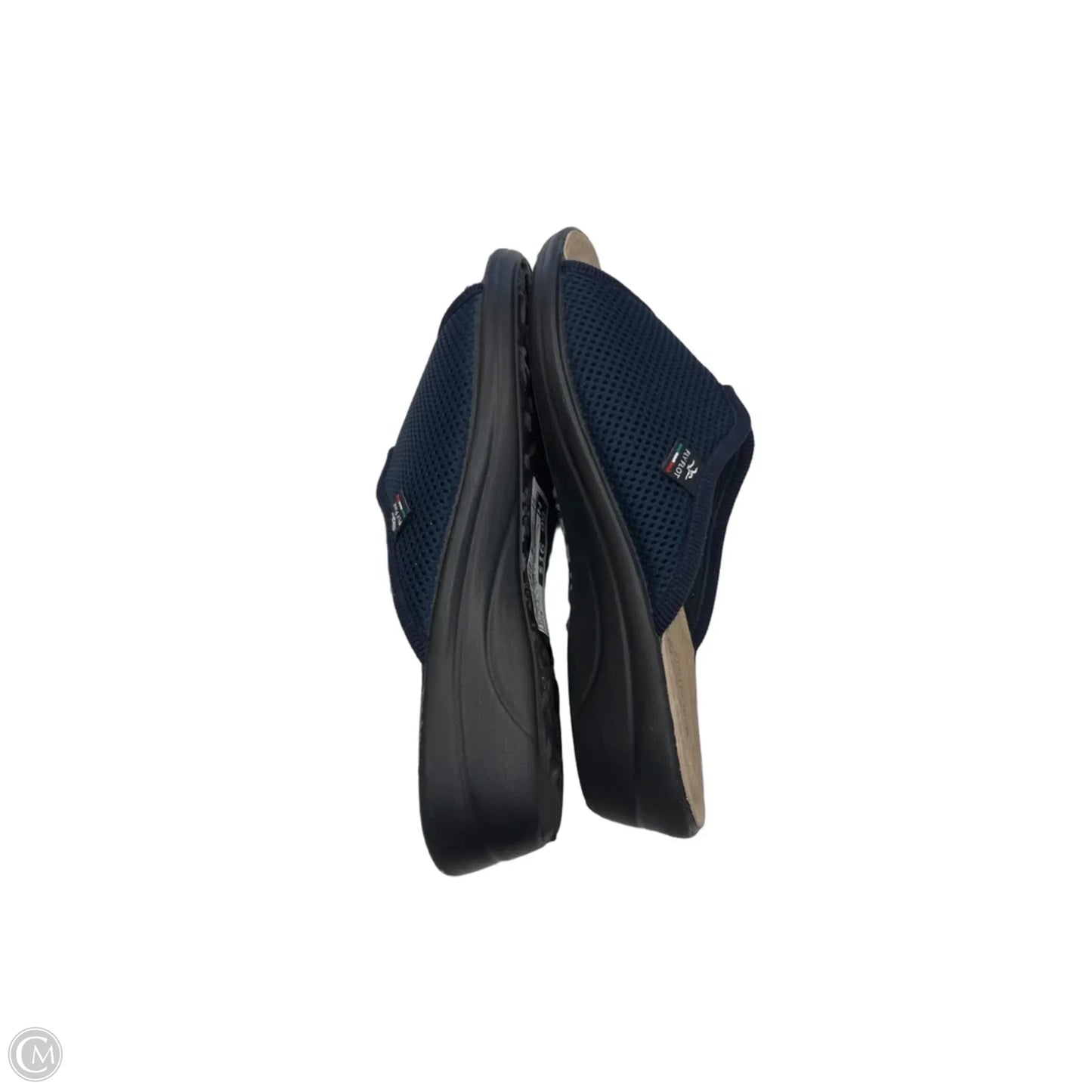 Sandals Heels Wedge By Clothes Mentor In Black & Blue, Size: 8