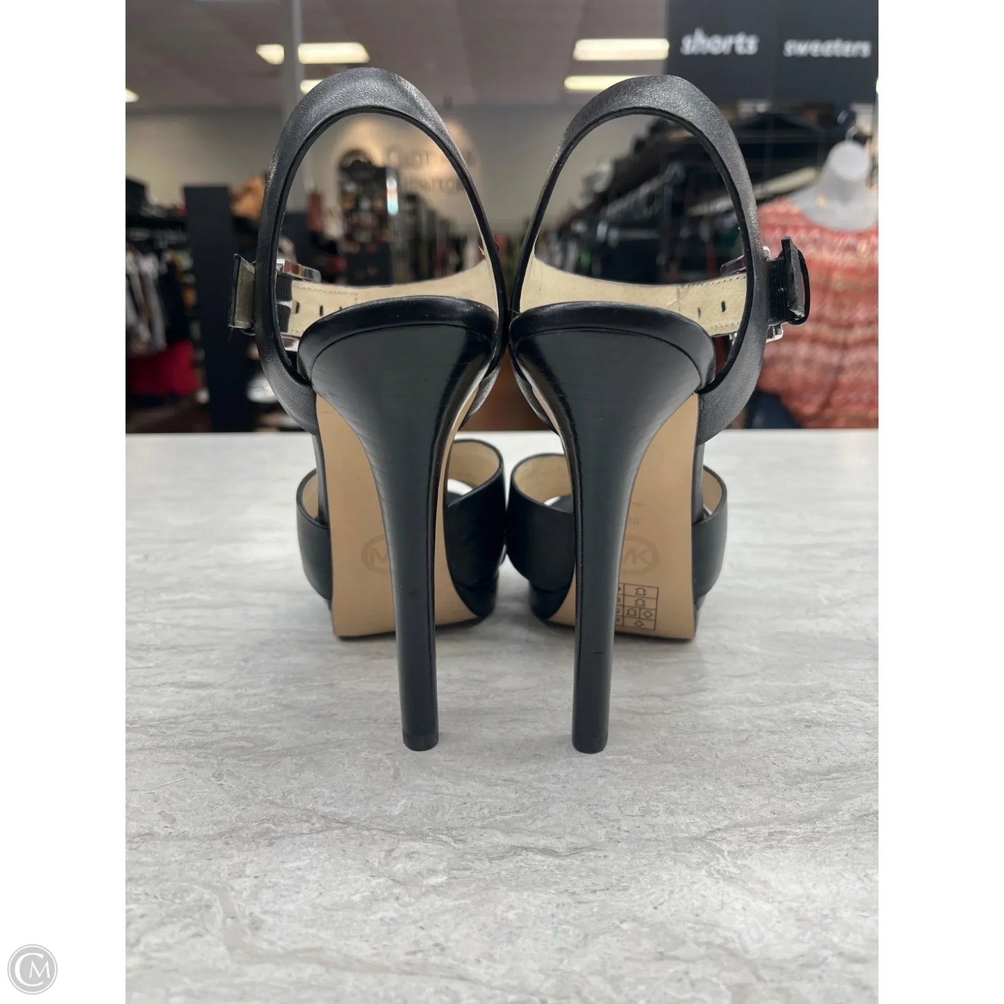 Sandals Heels Stiletto By Michael By Michael Kors In Black, Size: 7