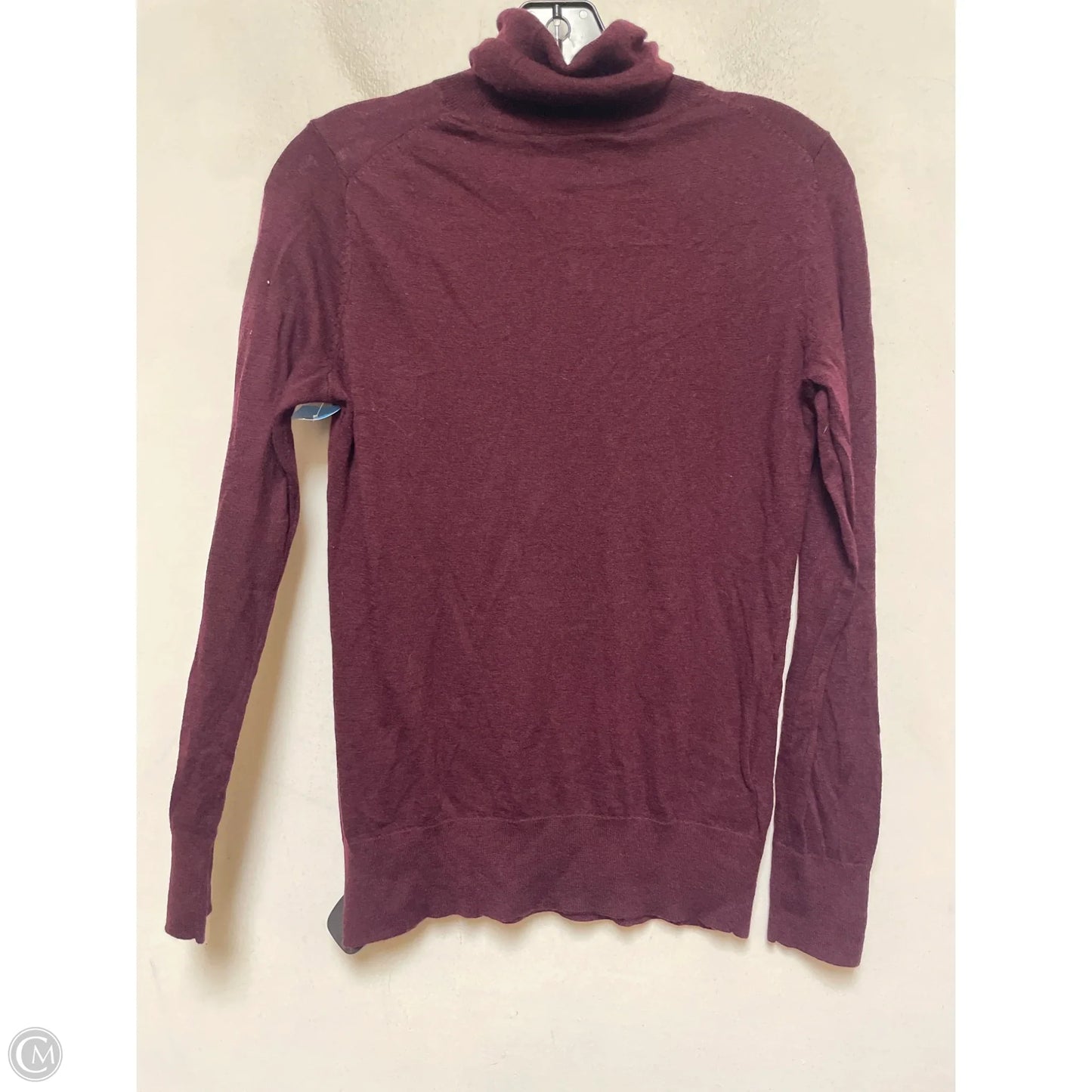 Top Long Sleeve By Ann Taylor In Maroon, Size: S