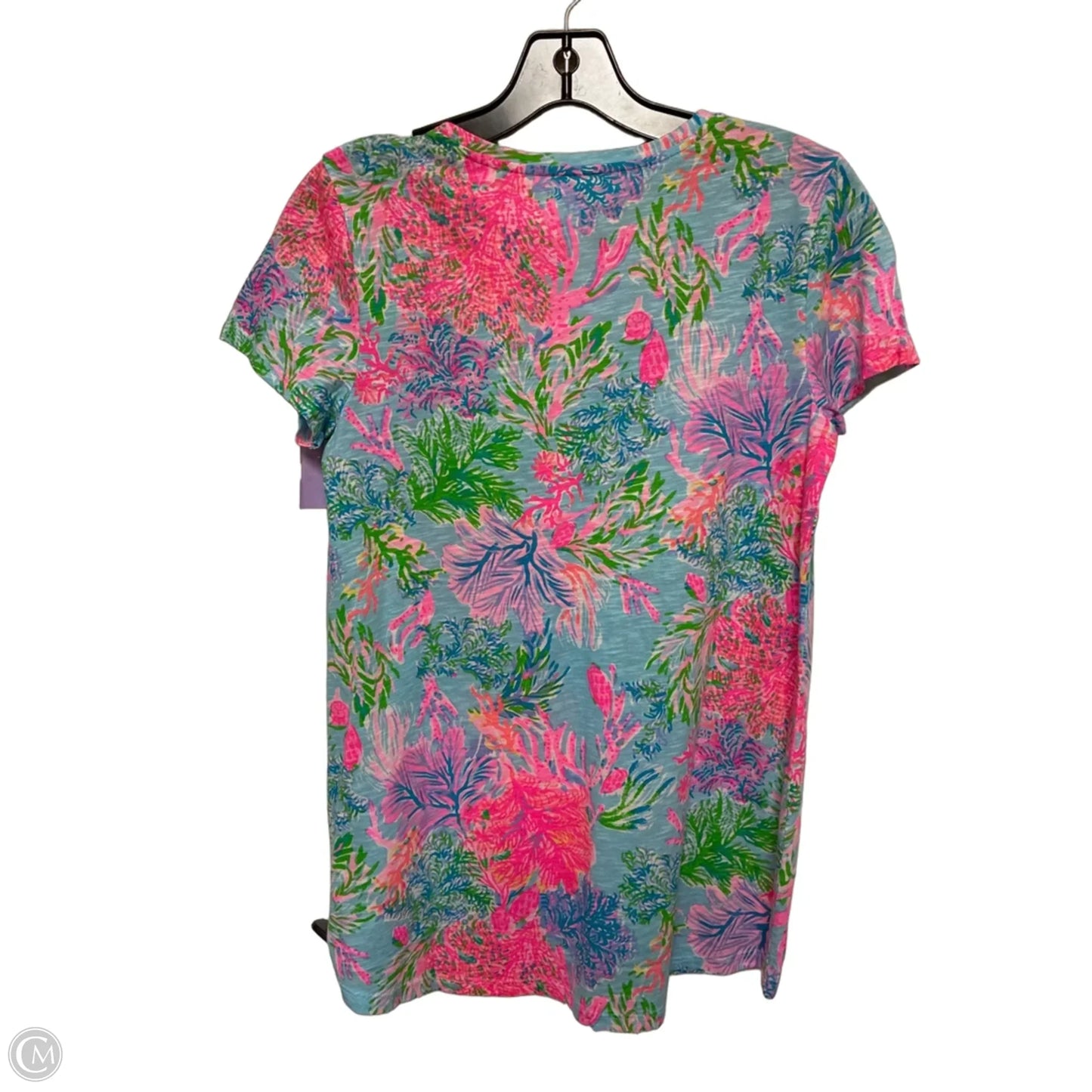 Top Short Sleeve Designer By Lilly Pulitzer In Nautical Print, Size: Xs