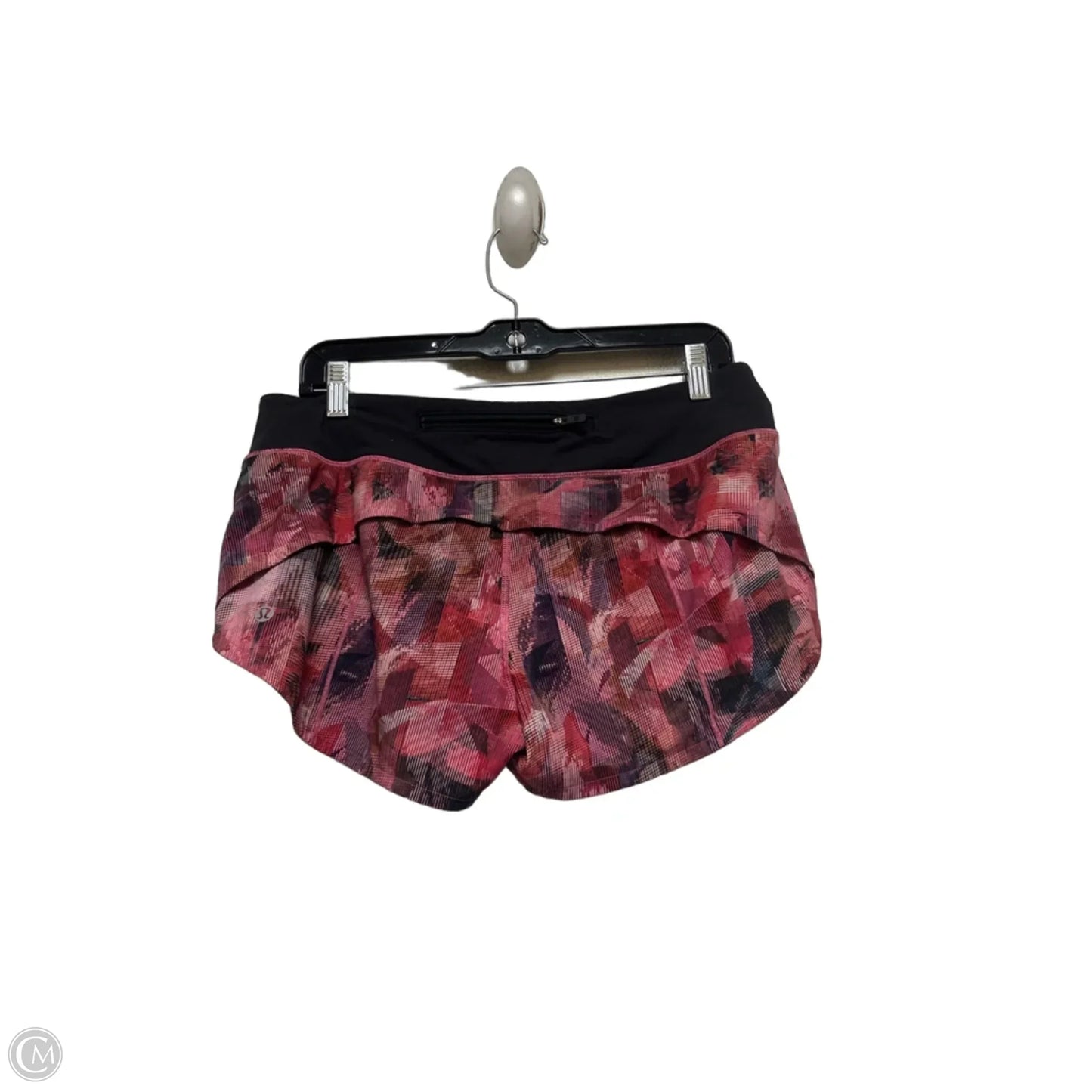 Athletic Shorts By Lululemon In Black & Pink, Size: 8