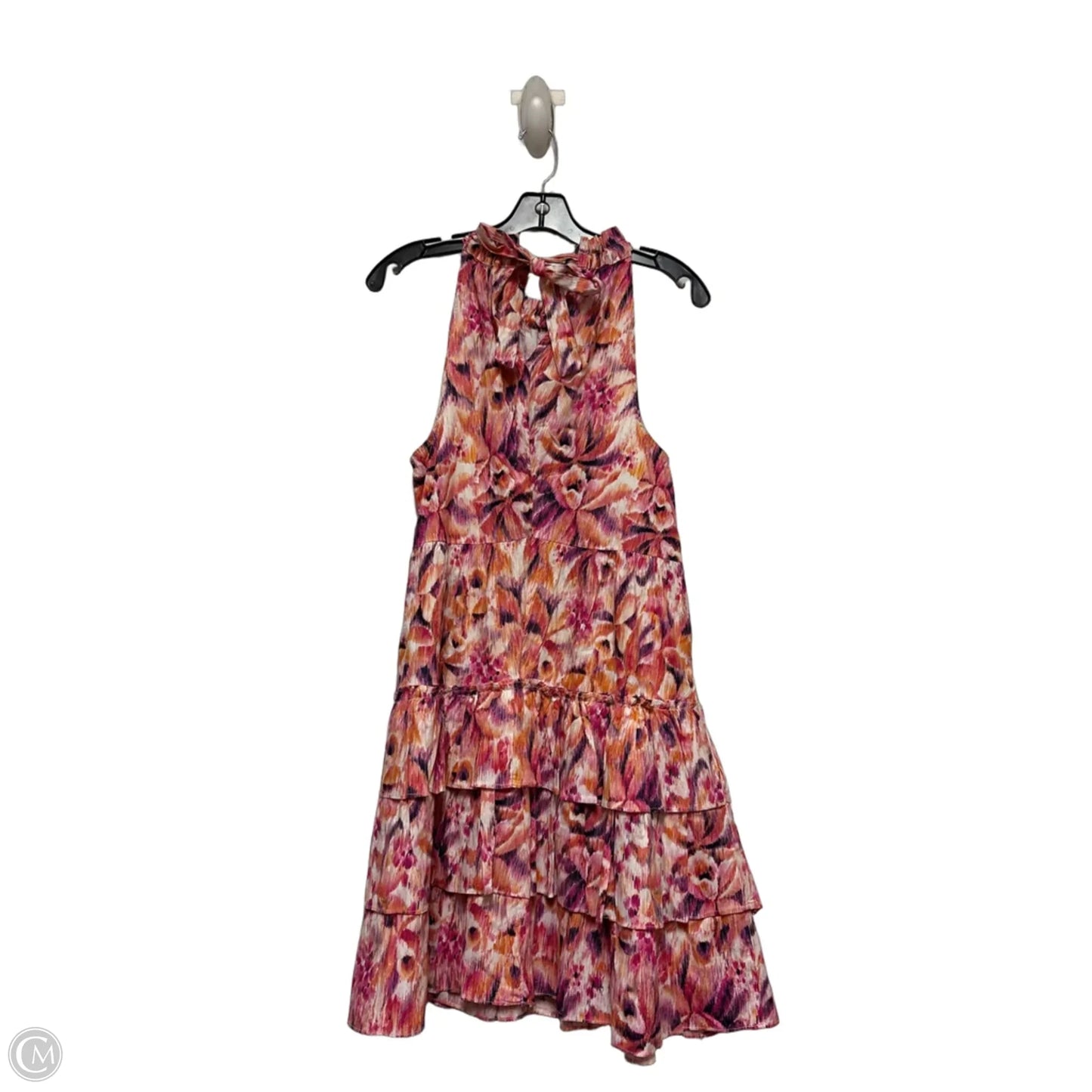 Dress Casual Short By Cece In Orange & Pink, Size: M