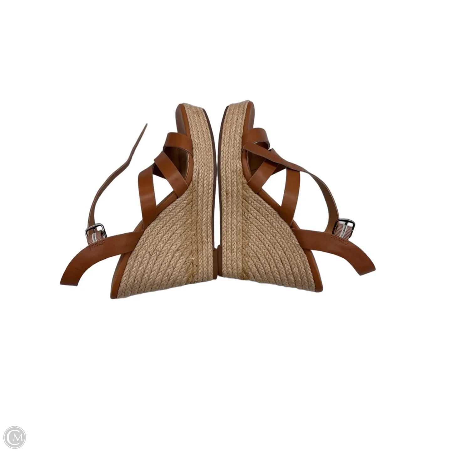 Sandals Heels Wedge By Lucky Brand In Tan, Size: 7