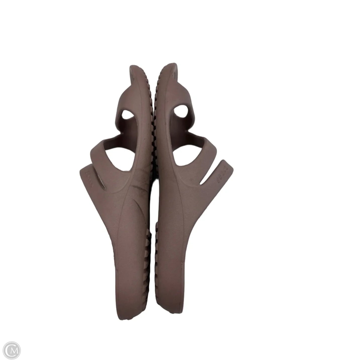 Sandals Flats By Crocs In Taupe, Size: 9