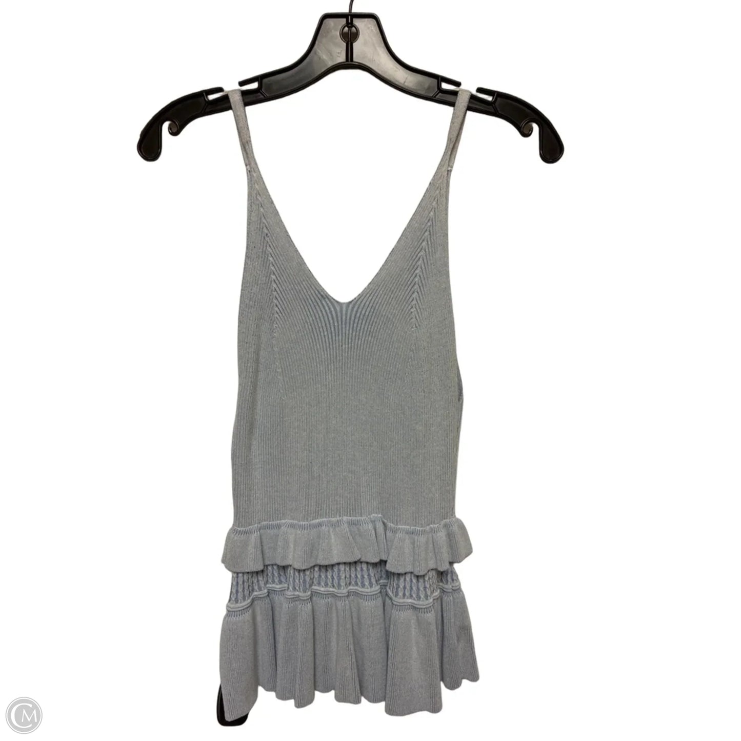 Top Sleeveless By Hem & Thread In Blue, Size: L