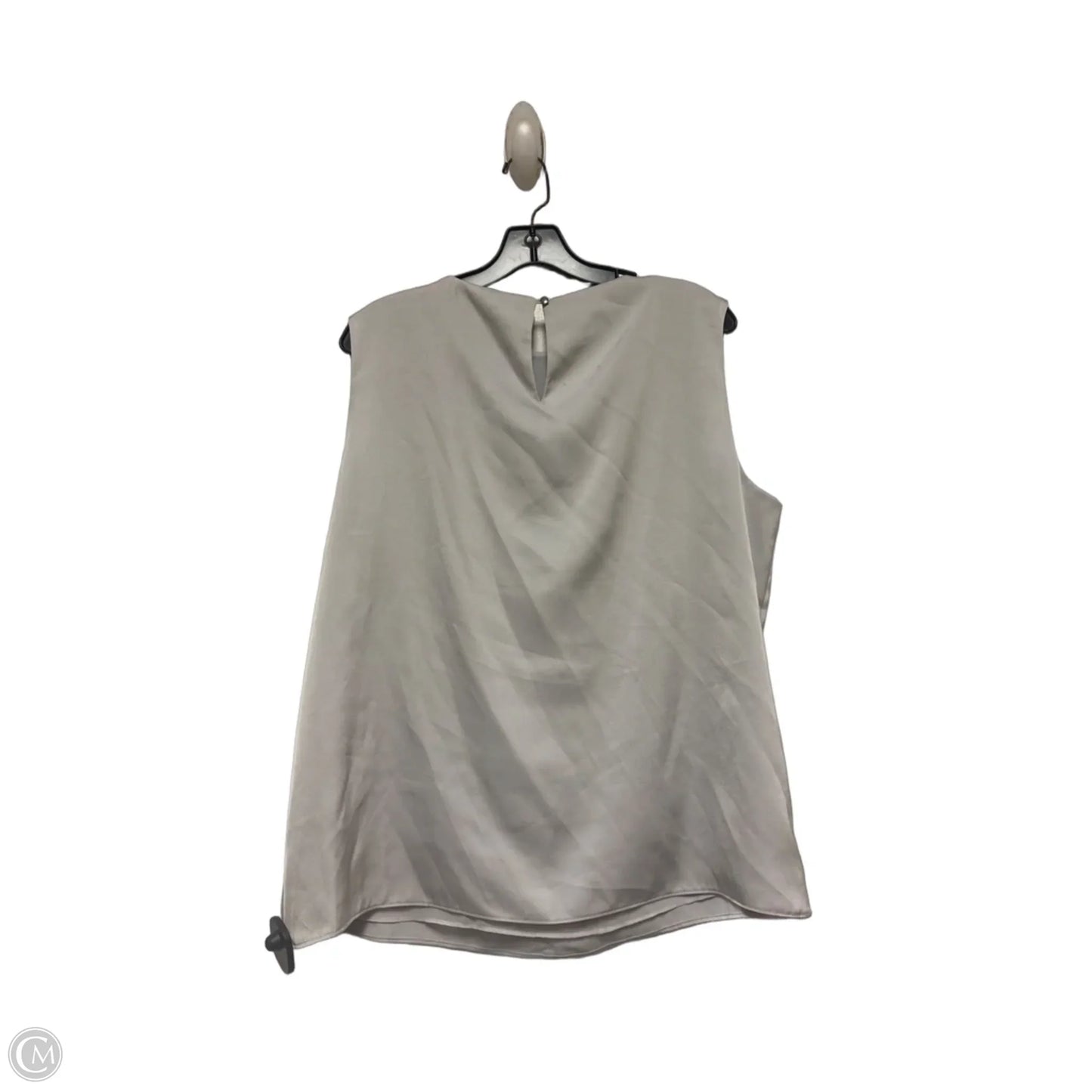 Top Sleeveless By Calvin Klein In Silver, Size: Xl