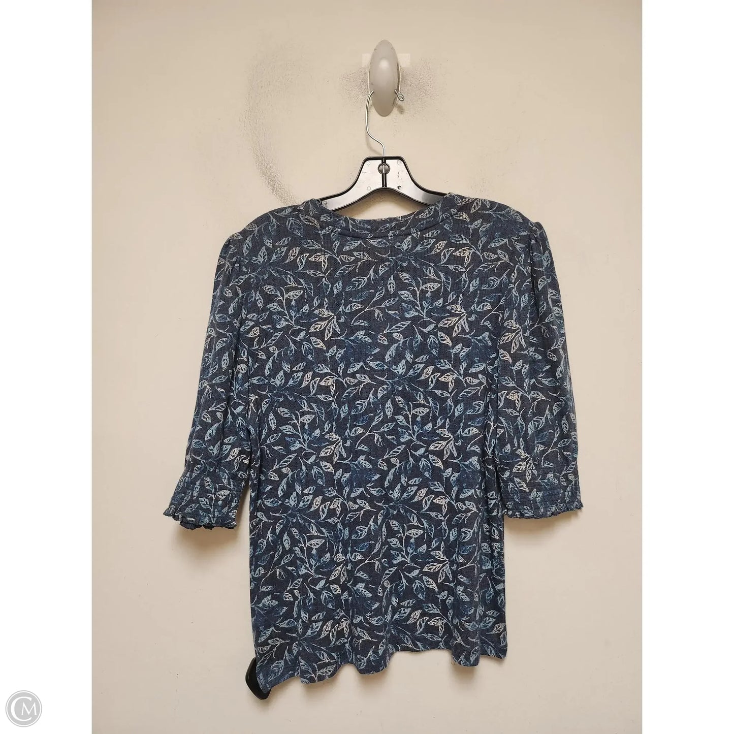 Top Short Sleeve By Lucky Brand In Blue, Size: L