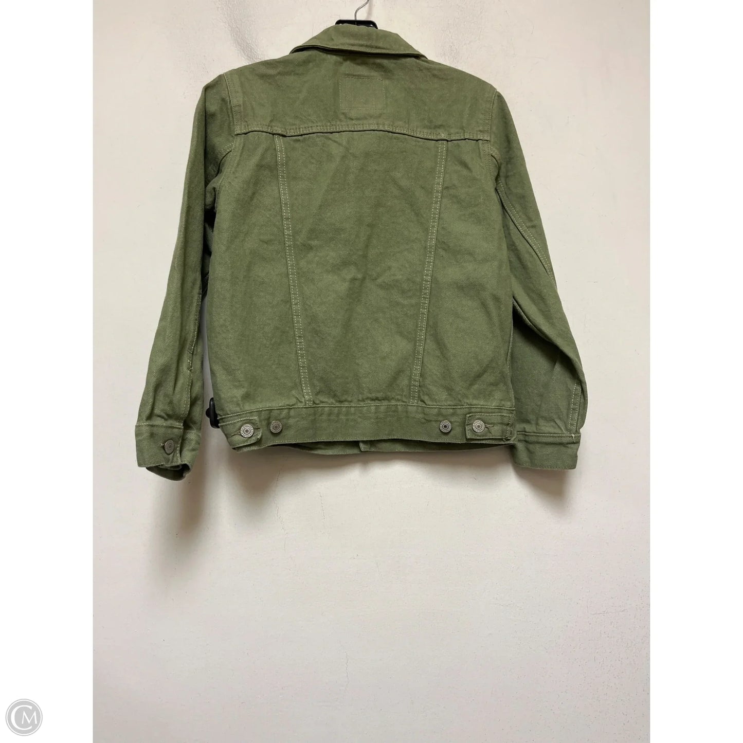 Jacket Denim By Levis In Green Denim, Size: L