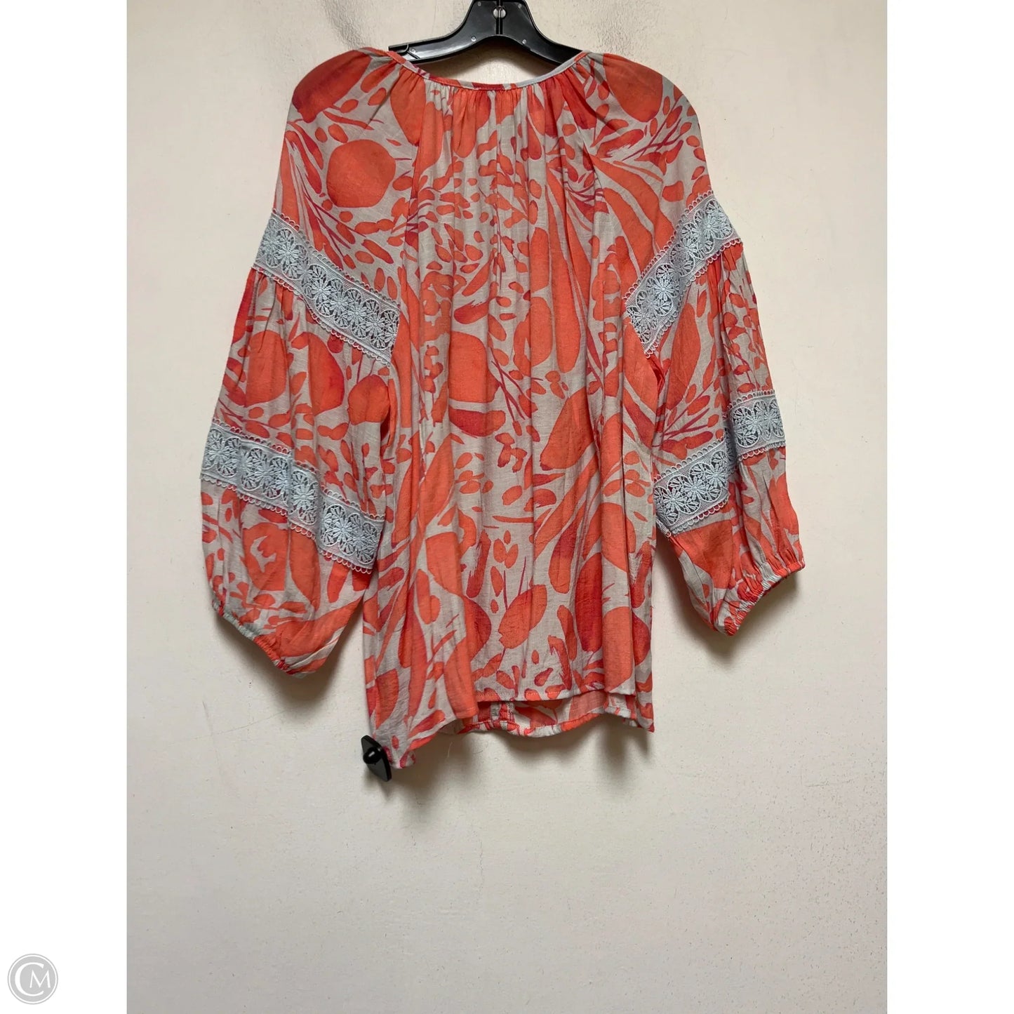 Top Short Sleeve By Zac And Rachel In Blue & Orange, Size: 2x