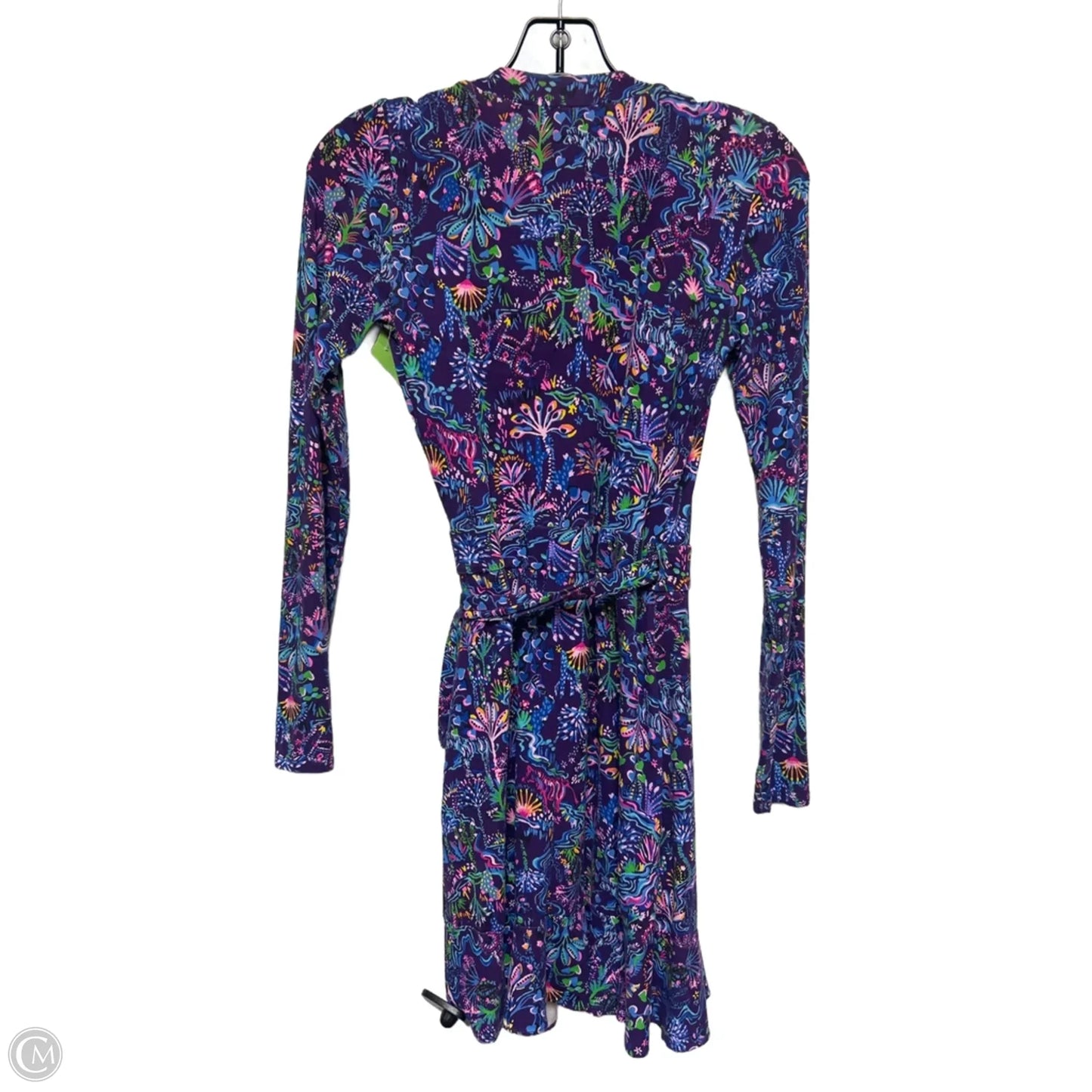 Romper Designer By Lilly Pulitzer In Green & Purple, Size: Xxs