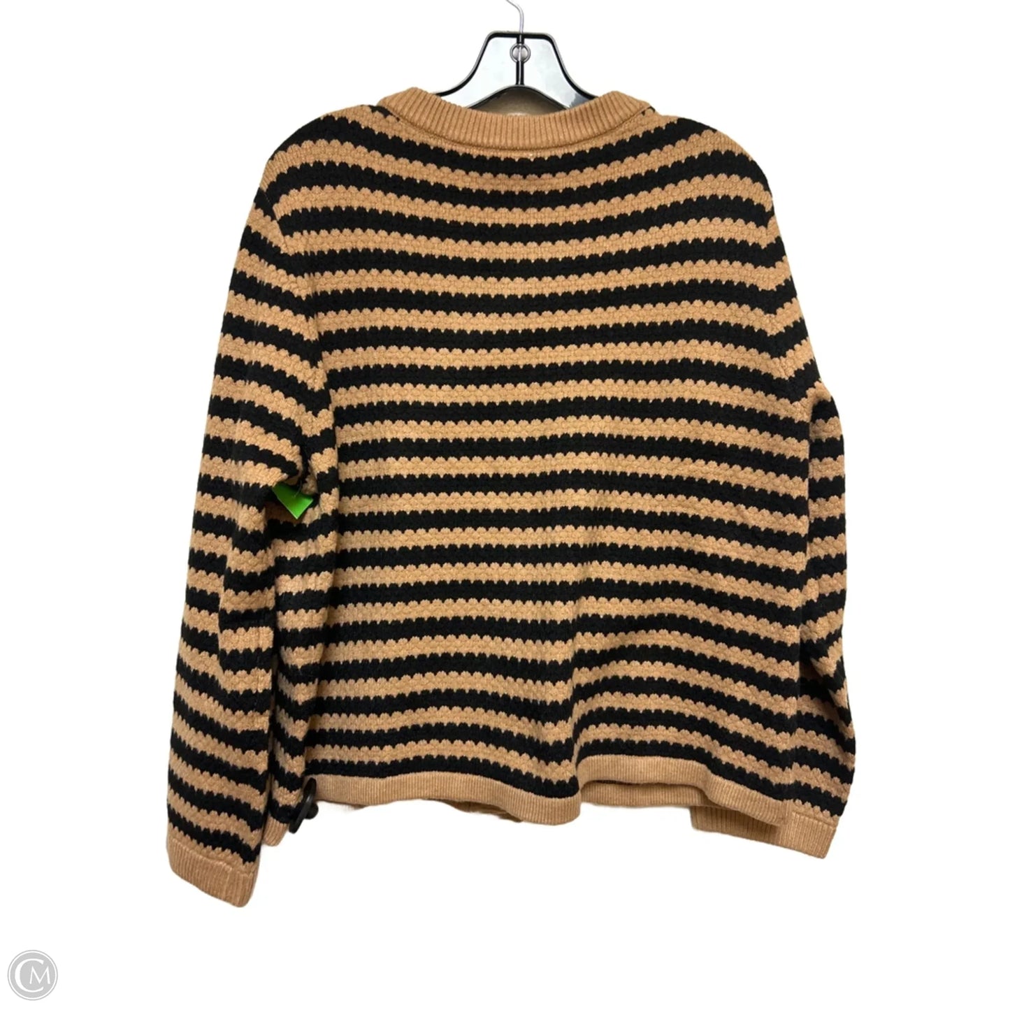 Sweater Cardigan By Clothes Mentor In Striped Pattern, Size: Xl