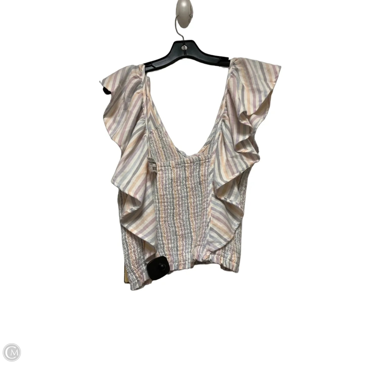 Top Sleeveless By Vintage Havana In Striped Pattern, Size: L