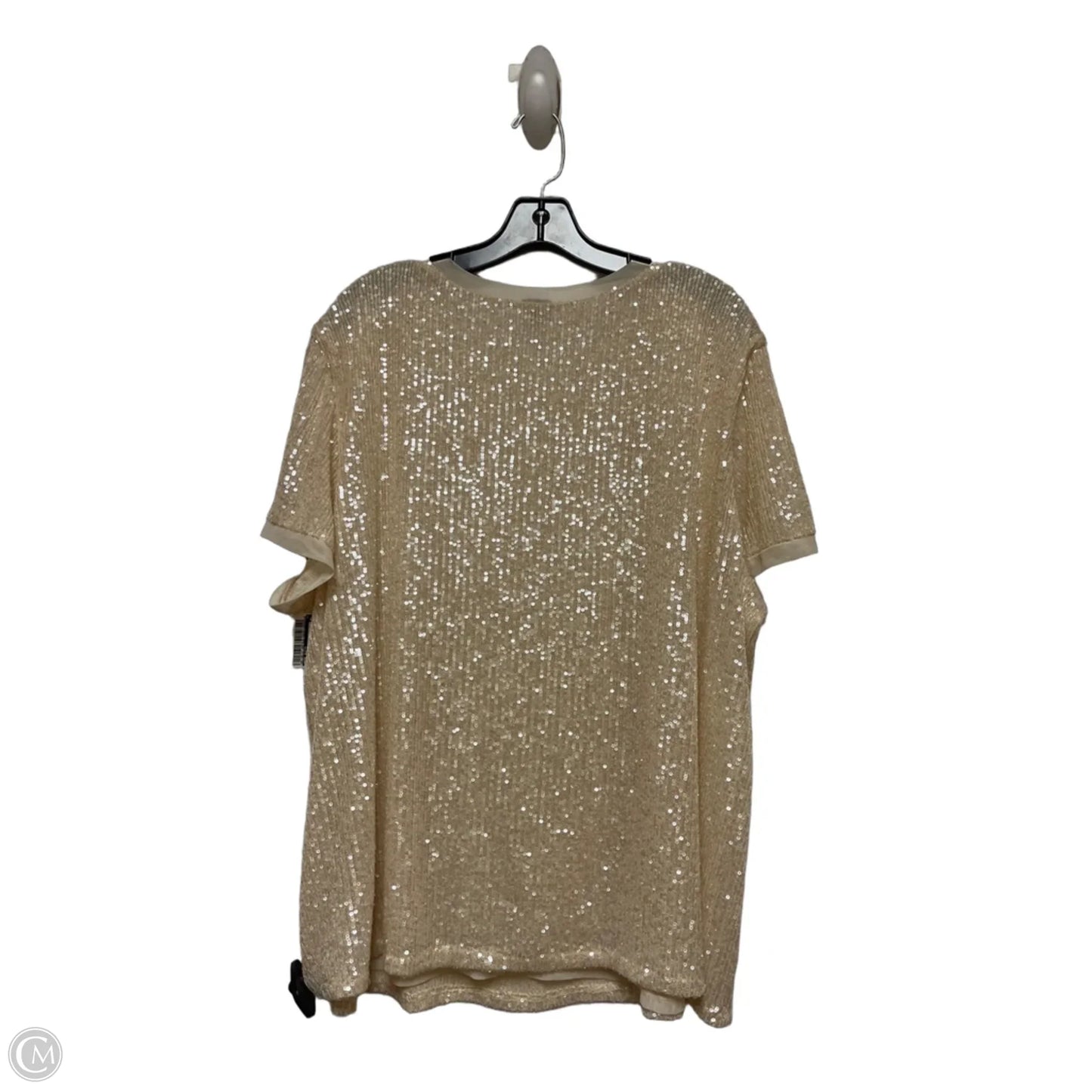 Top Short Sleeve By Anne Klein In Cream, Size: 3x