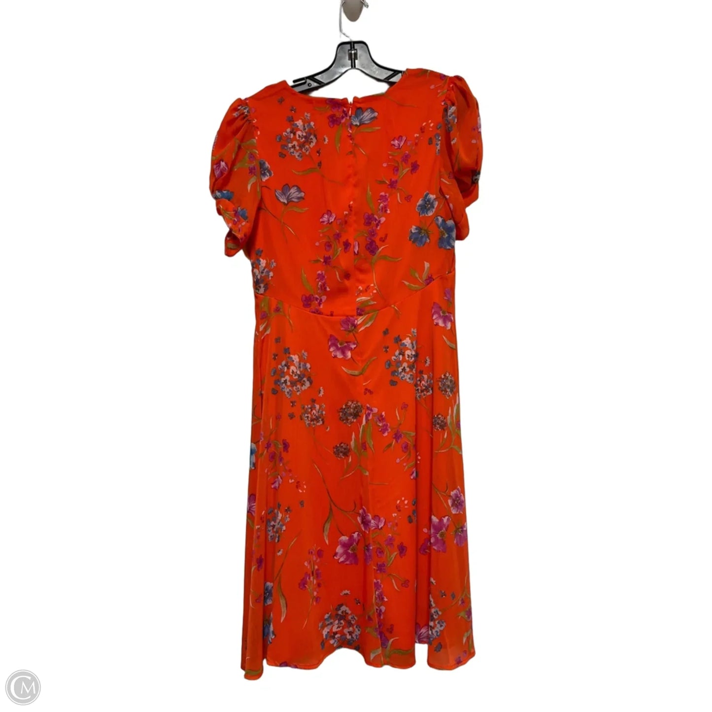 Dress Casual Midi By Calvin Klein In Floral Print, Size: M