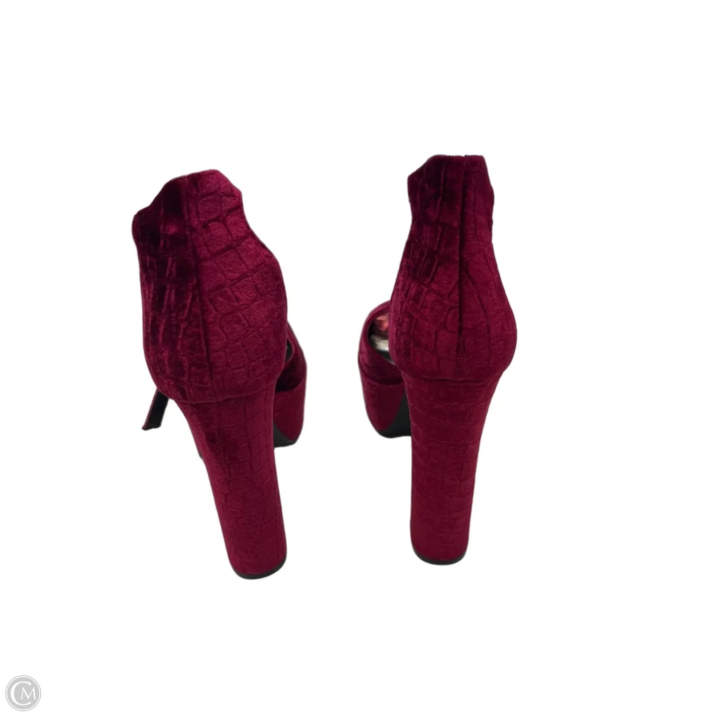 Shoes Heels Block By Kurt Geiger London In Maroon, Size: 9.5