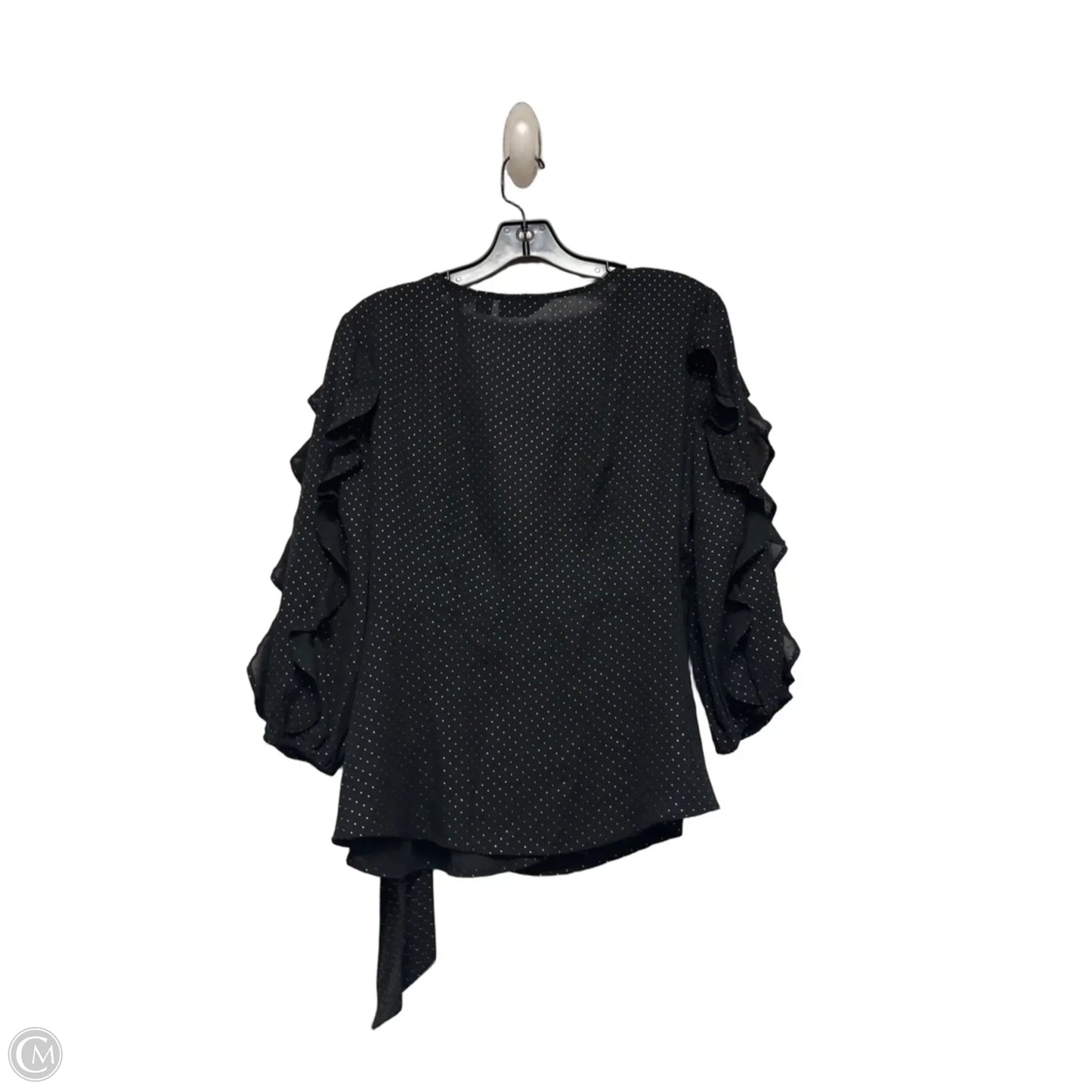 Top Long Sleeve By New York And Co In Black & Gold, Size: S