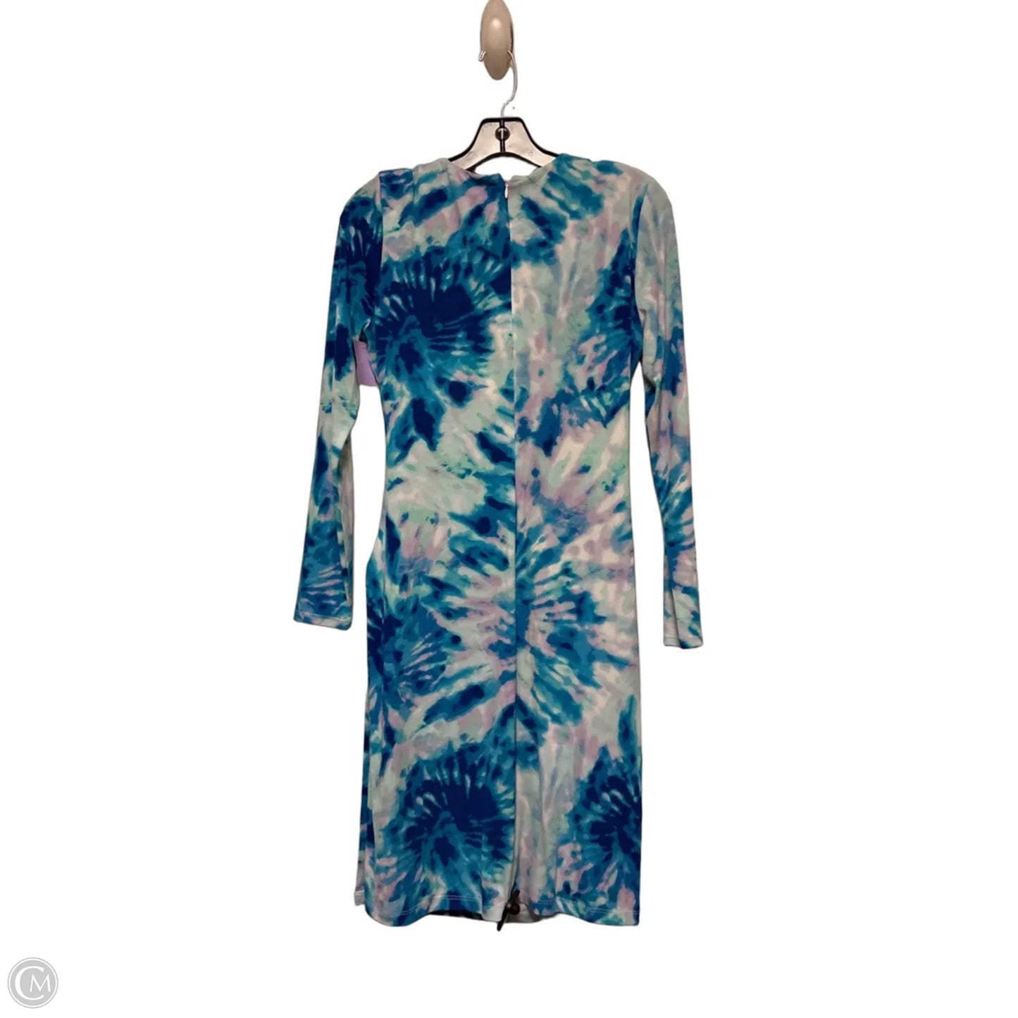 Dress Casual Midi By Chaps In Tie Dye Print, Size: M