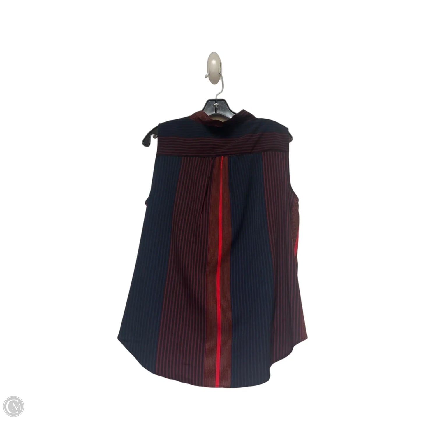 Top Sleeveless By Liz Claiborne In Striped Pattern, Size: L