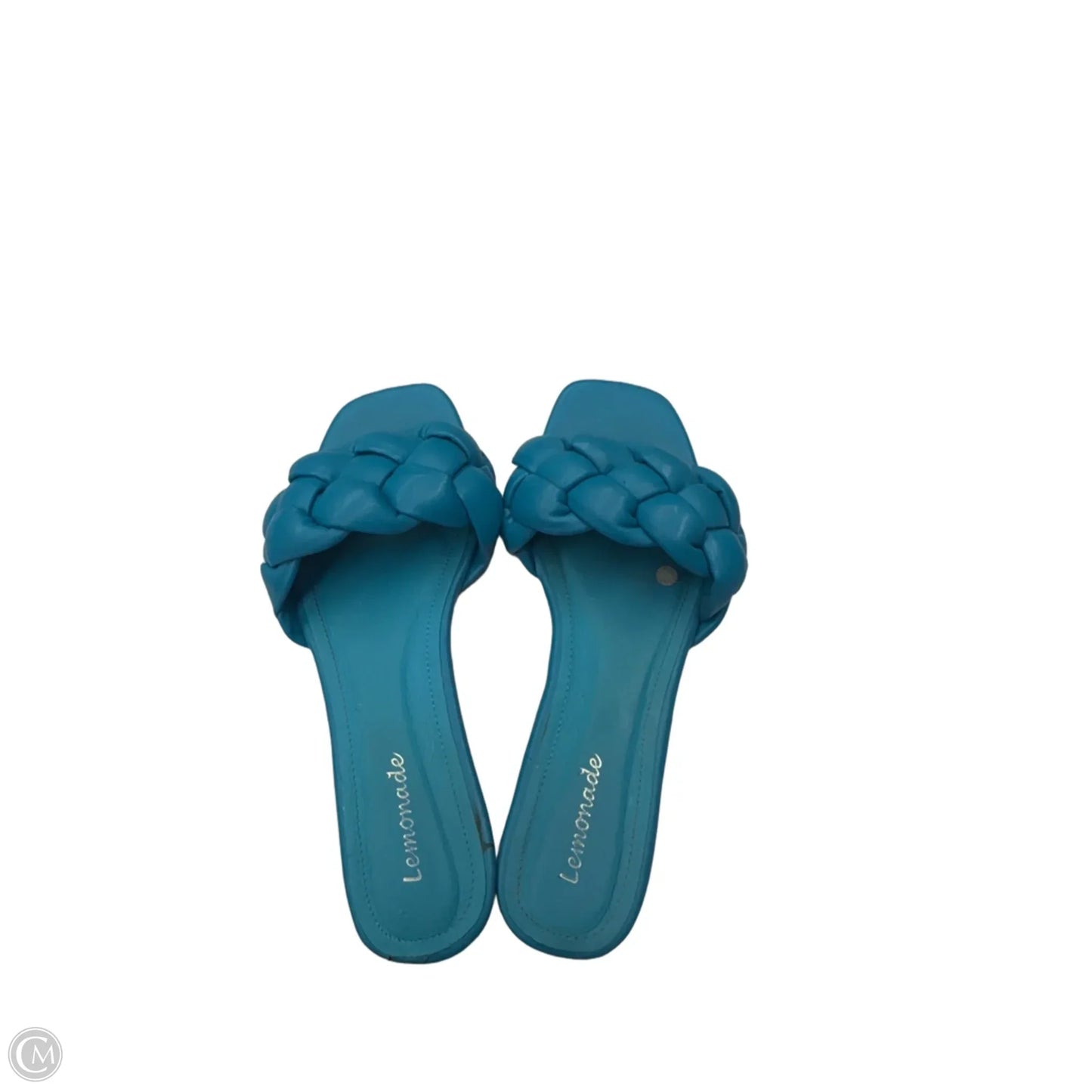 Sandals Flats By Clothes Mentor In Teal, Size: 8.5