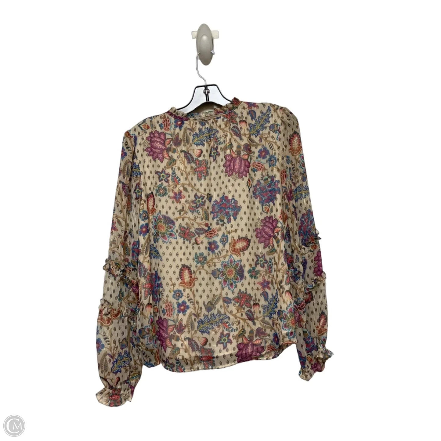 Top Long Sleeve By Loft In Floral Print, Size: S