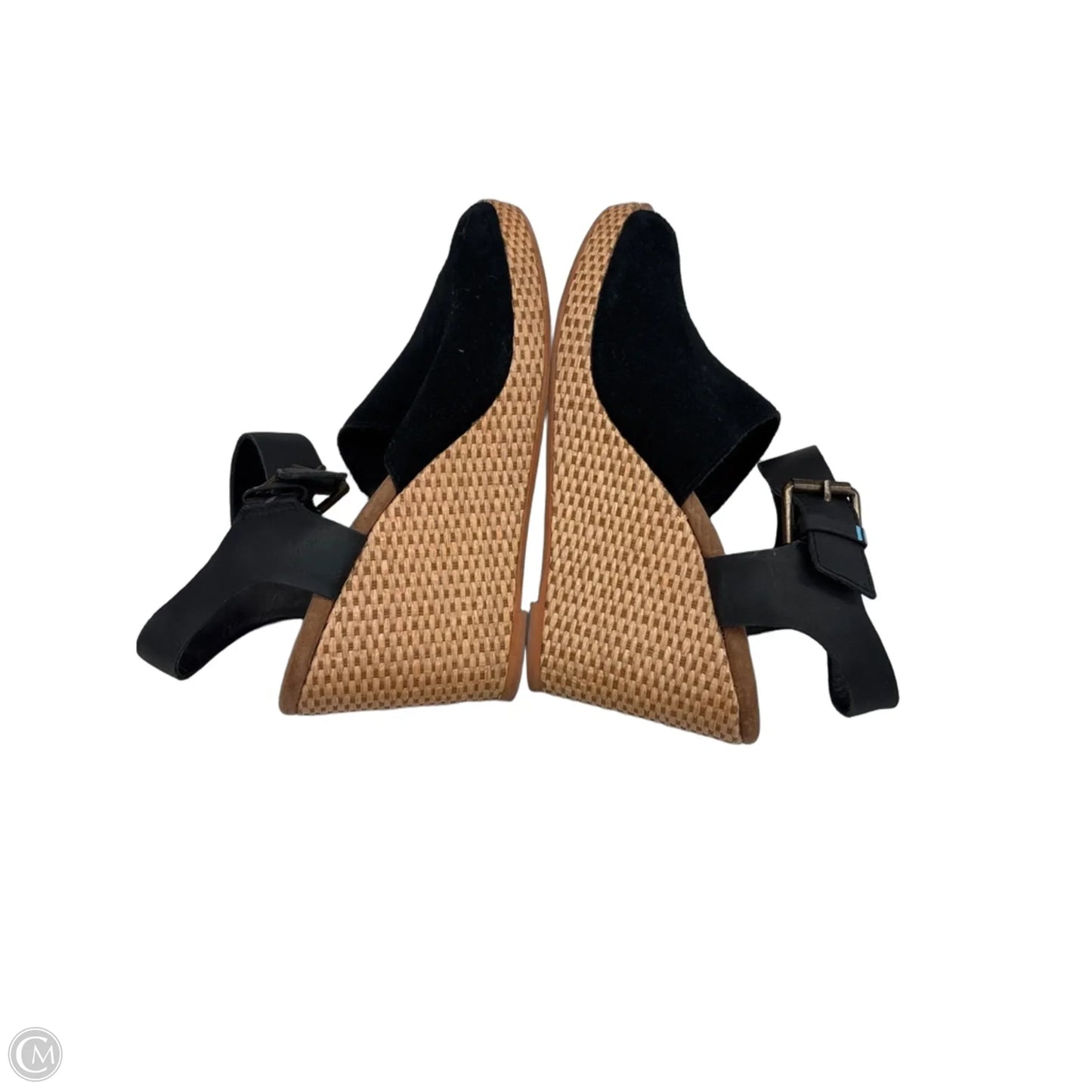 Sandals Heels Wedge By Toms In Black, Size: 10