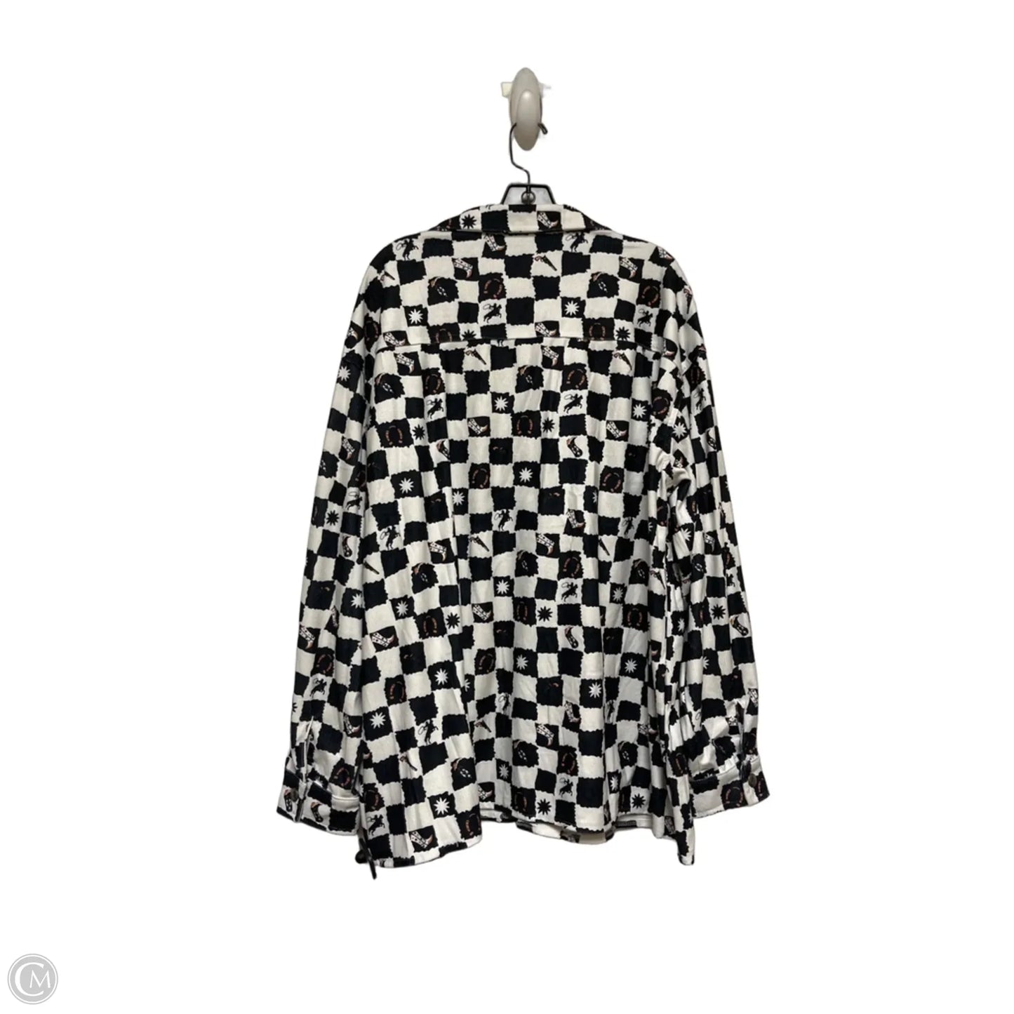 Jacket Shirt By Clothes Mentor In Checkered Pattern, Size: 3x