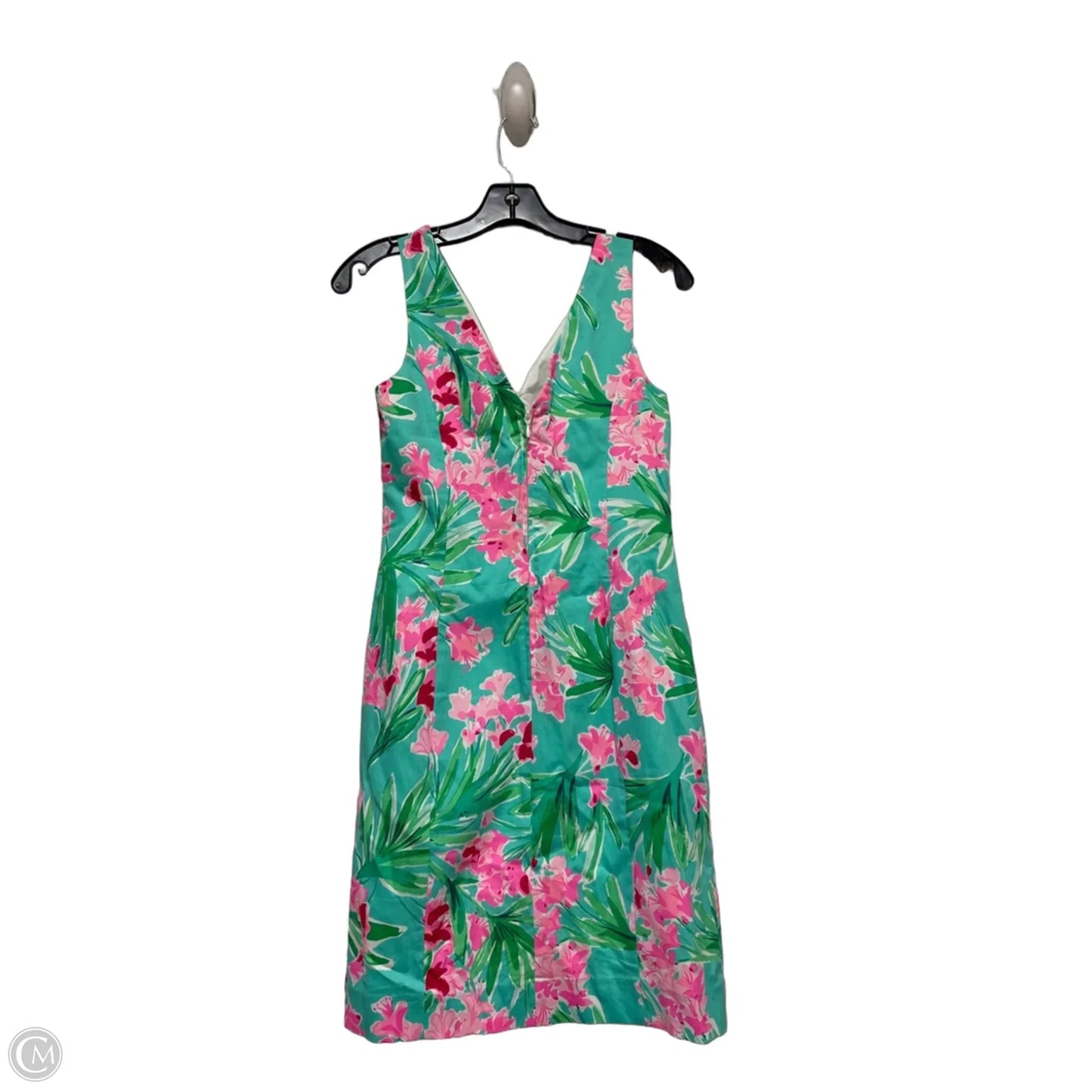 Dress Designer By Lilly Pulitzer In Green & Pink, Size: 0