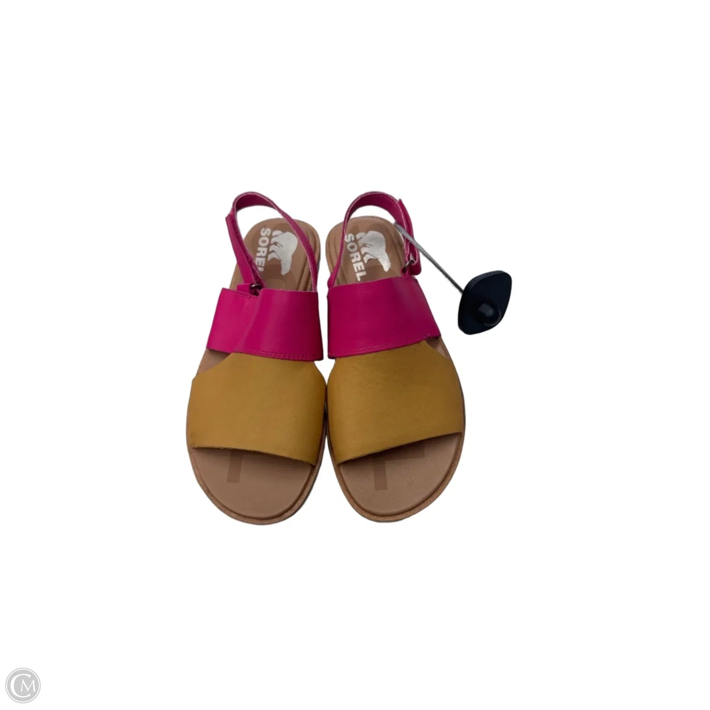 Sandals Flats By Sorel In Pink & Tan, Size: 6
