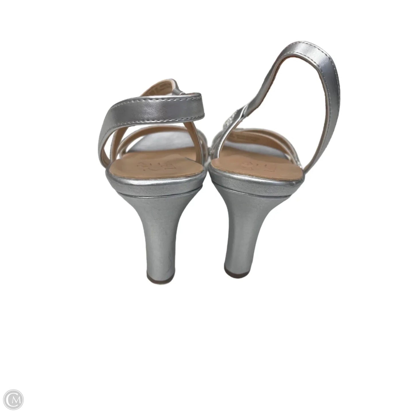 Sandals Heels Stiletto By Naturalizer In Silver, Size: 9