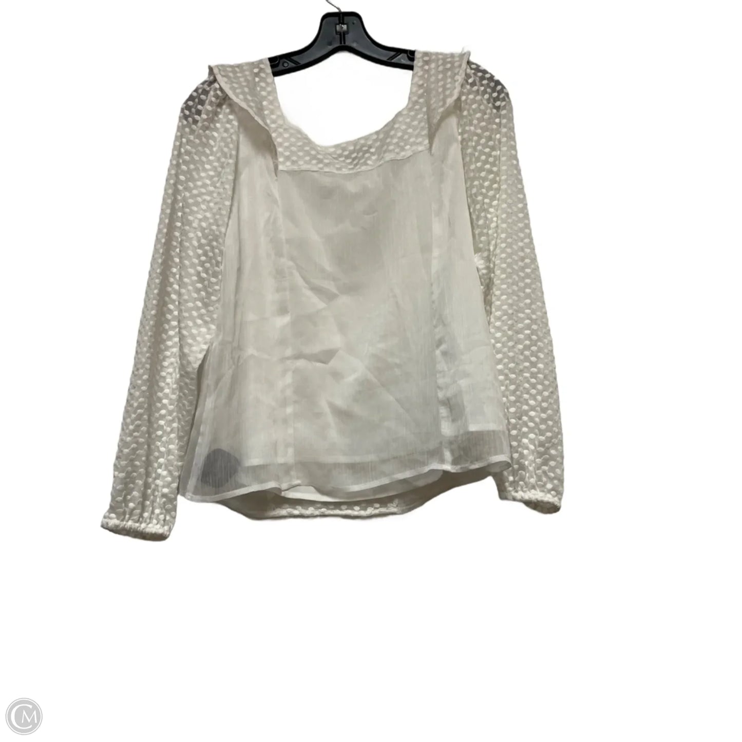 Top Long Sleeve By Banana Republic In White, Size: Xs