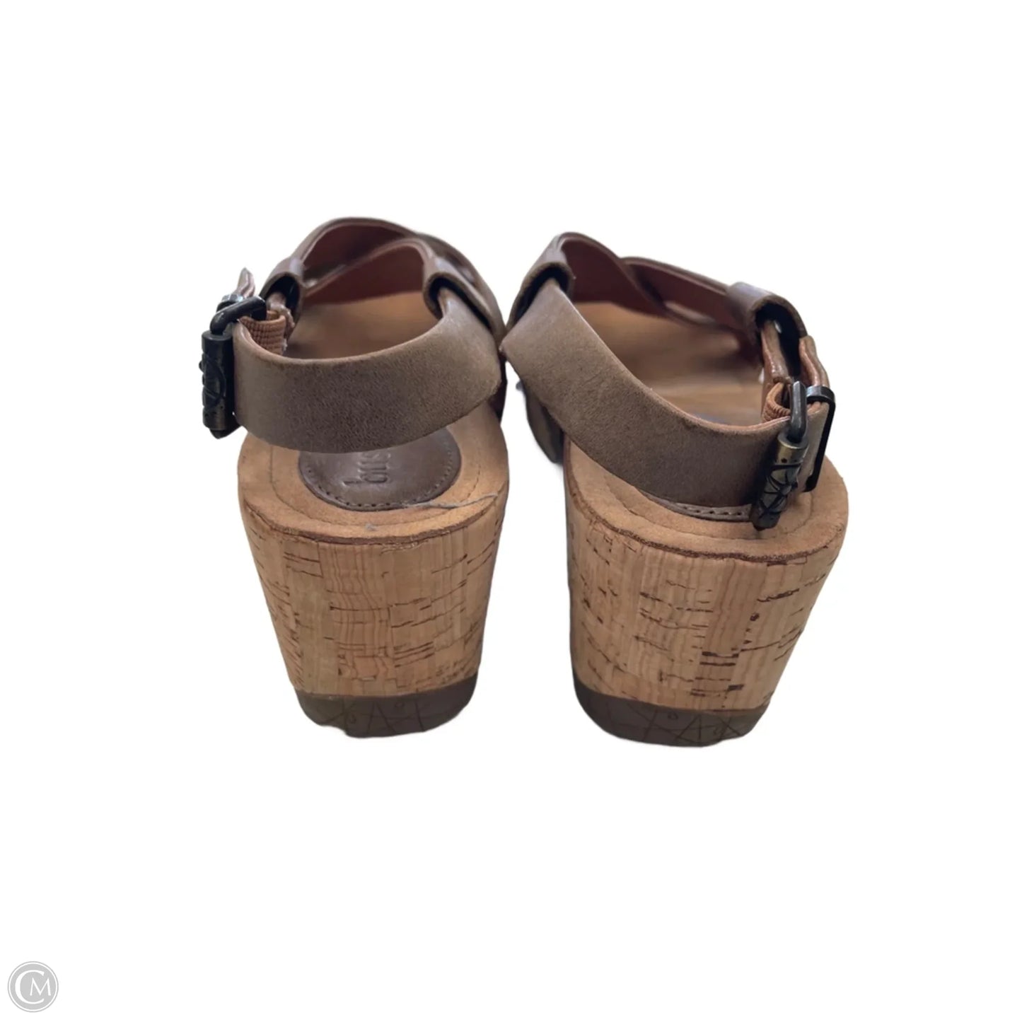 Sandals Heels Wedge By Bussola In Brown, Size: 8