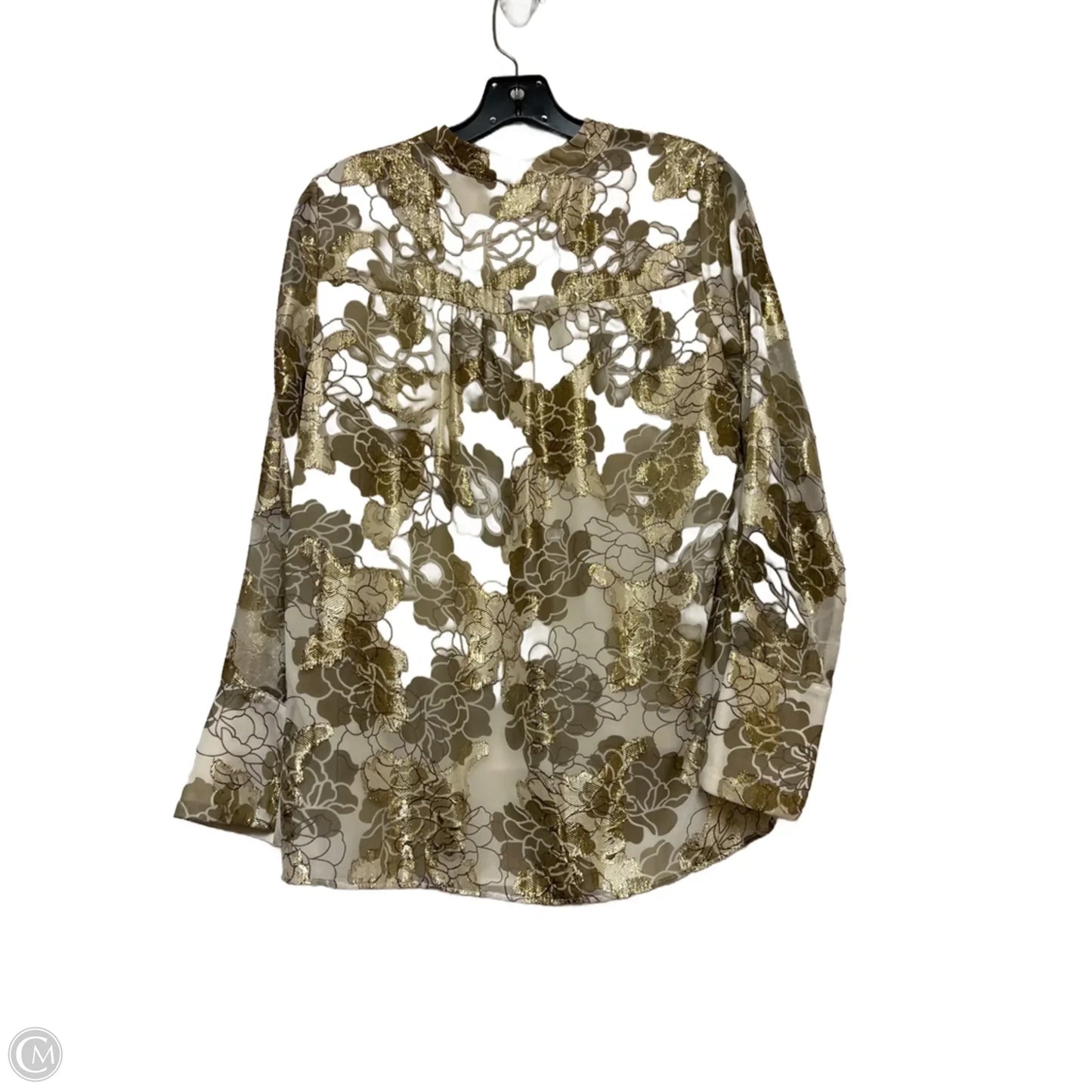 Top Long Sleeve By Vince Camuto In Floral Print, Size: Xs
