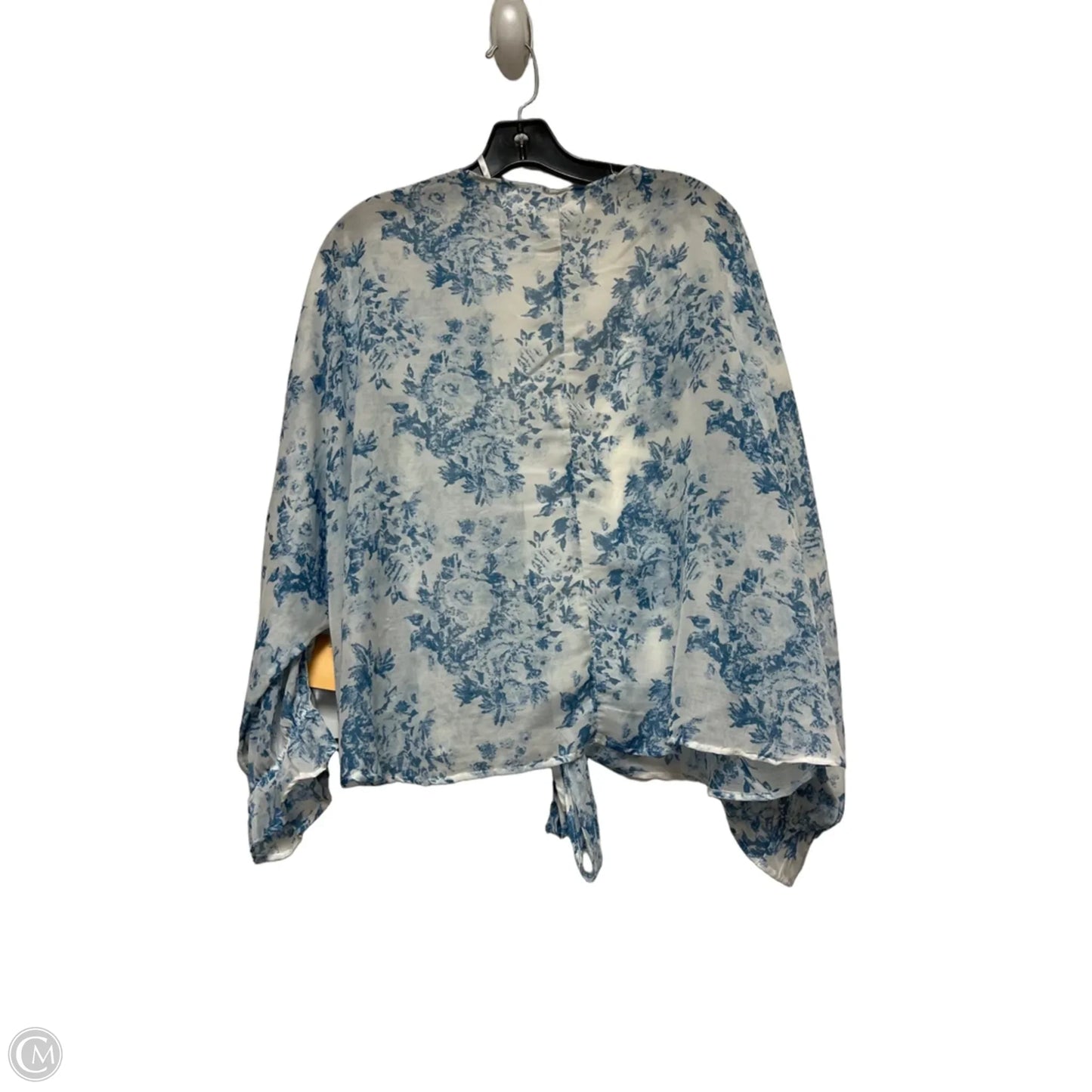 Top Long Sleeve By Lc Lauren Conrad In Blue & White, Size: Xs