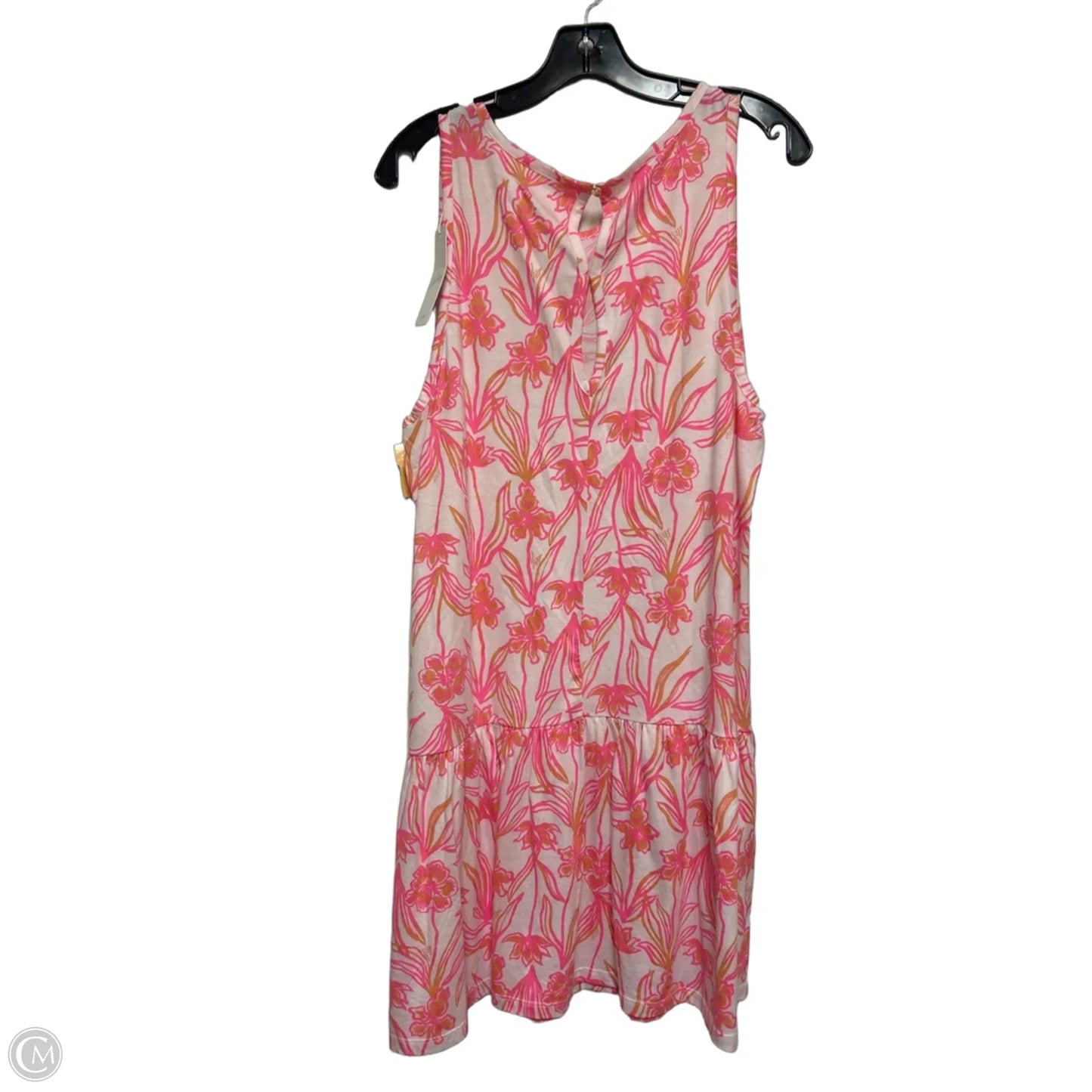 Dress Designer By Lilly Pulitzer In Pink & White, Size: Xl