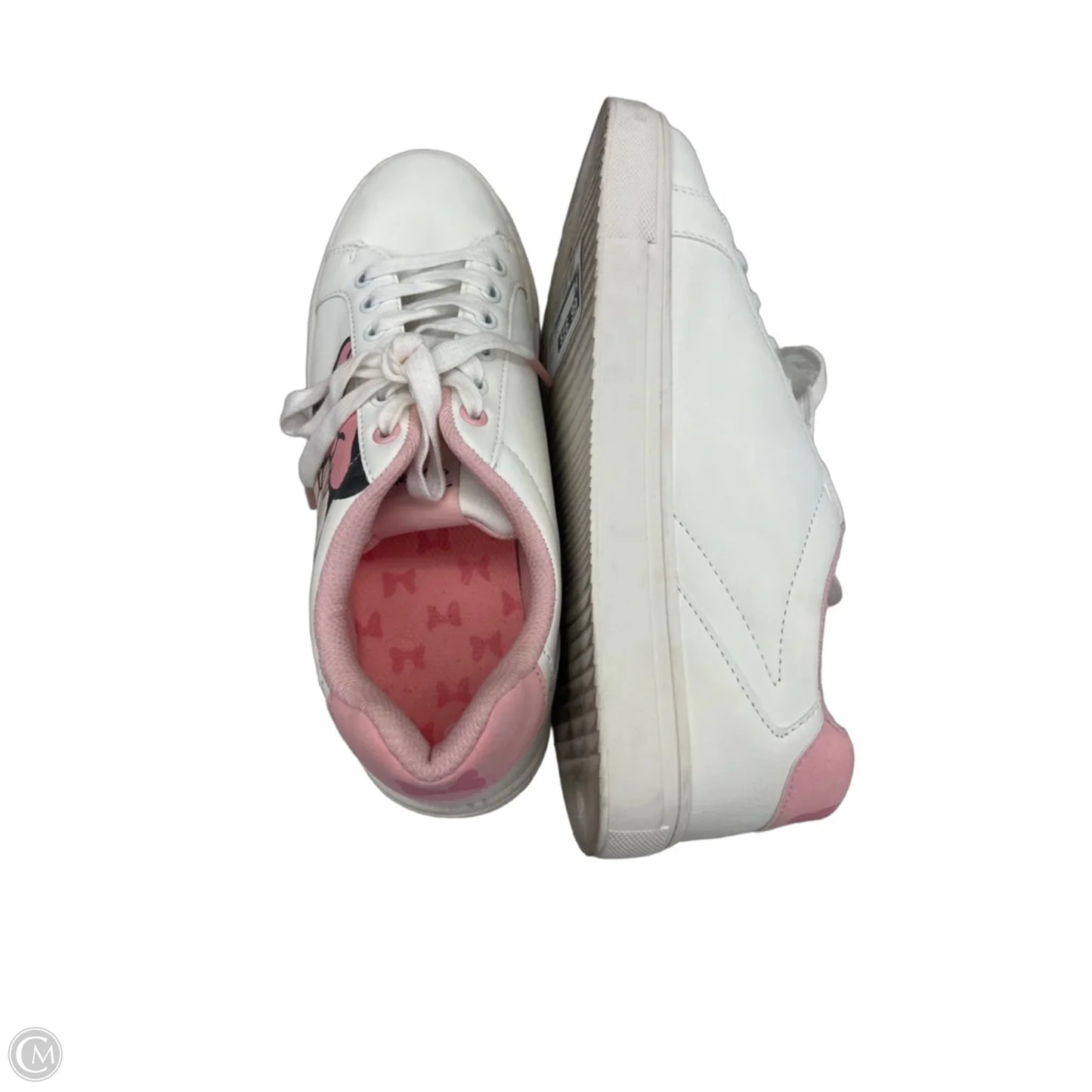 Shoes Sneakers By Disney In Pink & White, Size: 10
