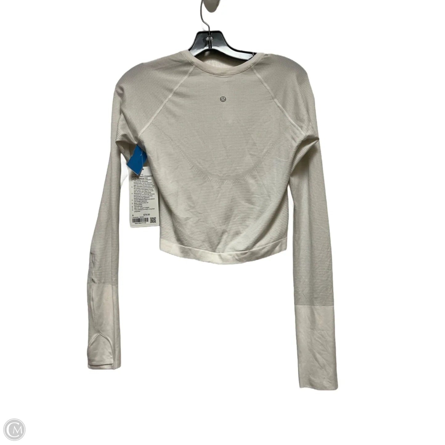 Athletic Top Long Sleeve Crewneck By Lululemon In Cream, Size: 8