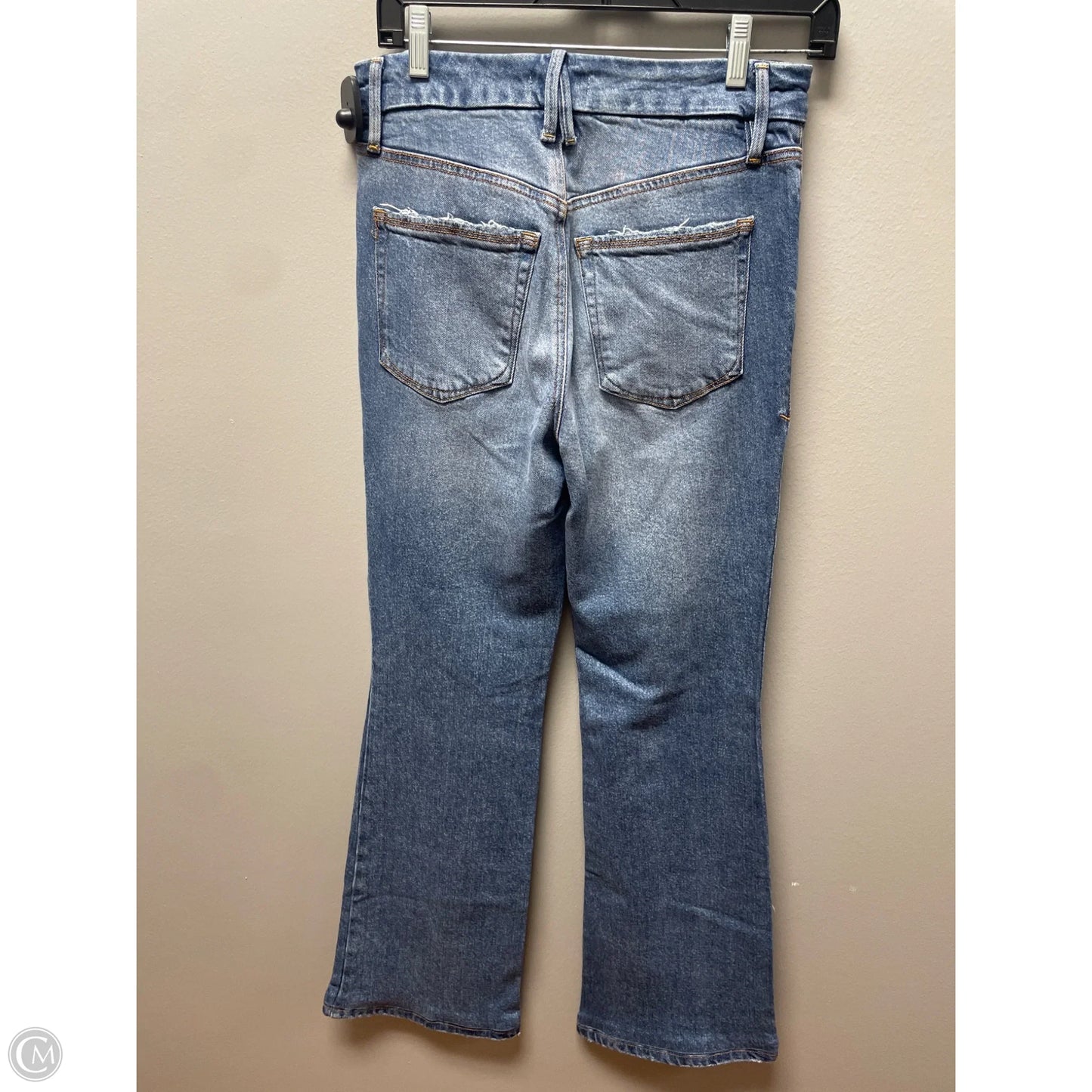 Jeans Boot Cut By Good American In Blue Denim, Size: 4