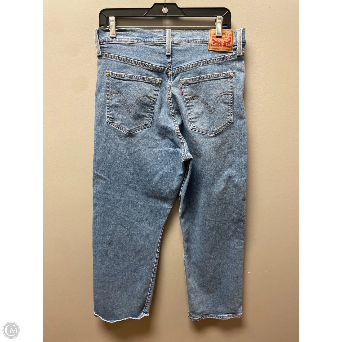Jeans Straight By Levis In Blue Denim, Size: 8
