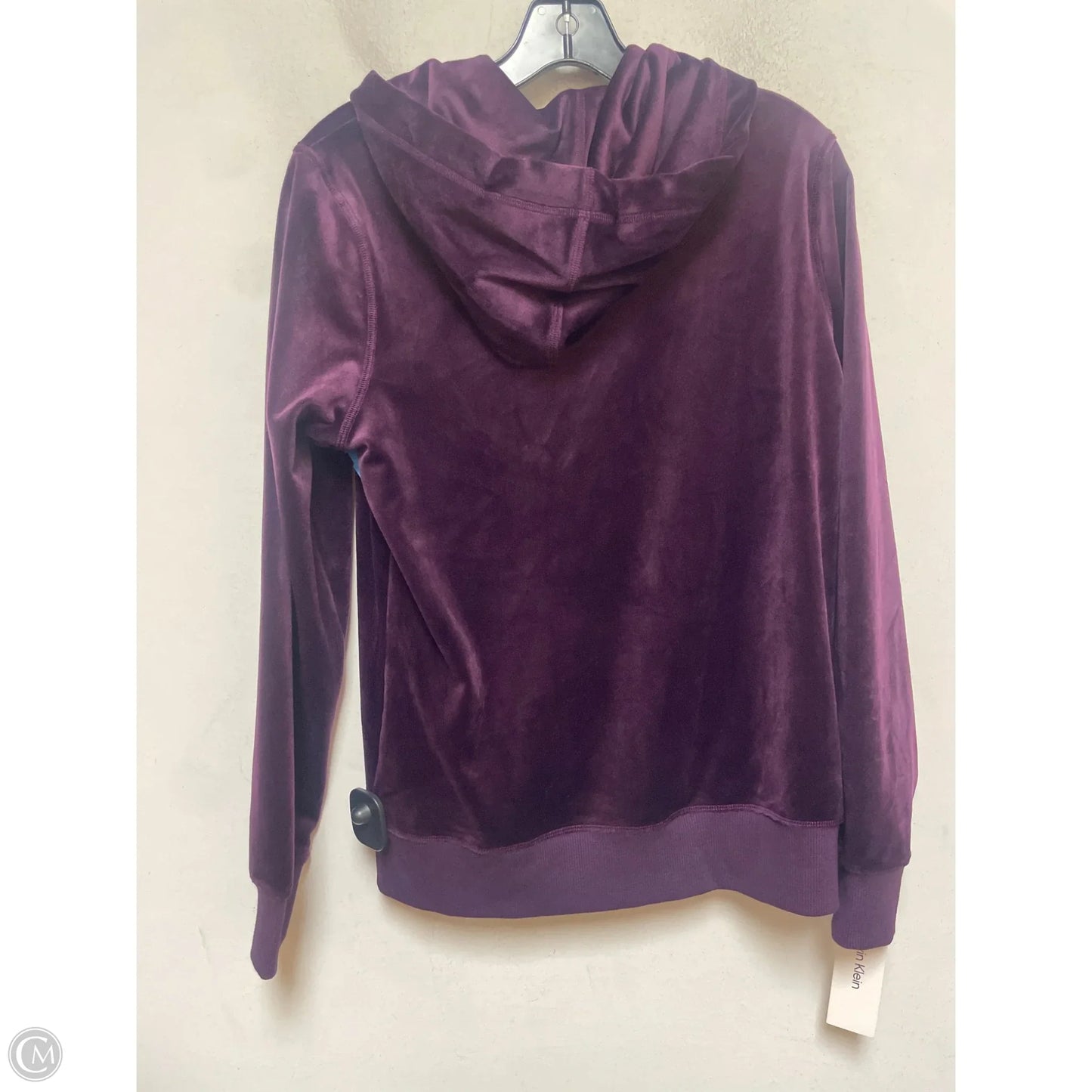 Sweatshirt Hoodie By Calvin Klein In Purple, Size: S