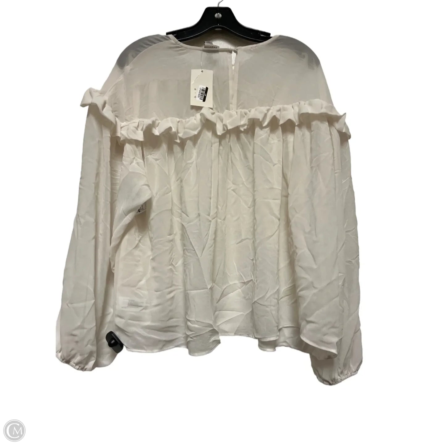 Top Long Sleeve By A New Day In Cream, Size: Xl
