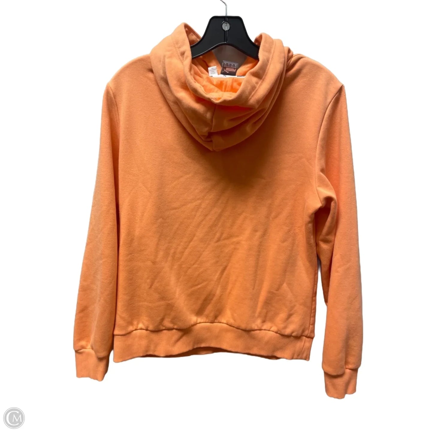 Sweatshirt Hoodie By Puma In Orange, Size: M
